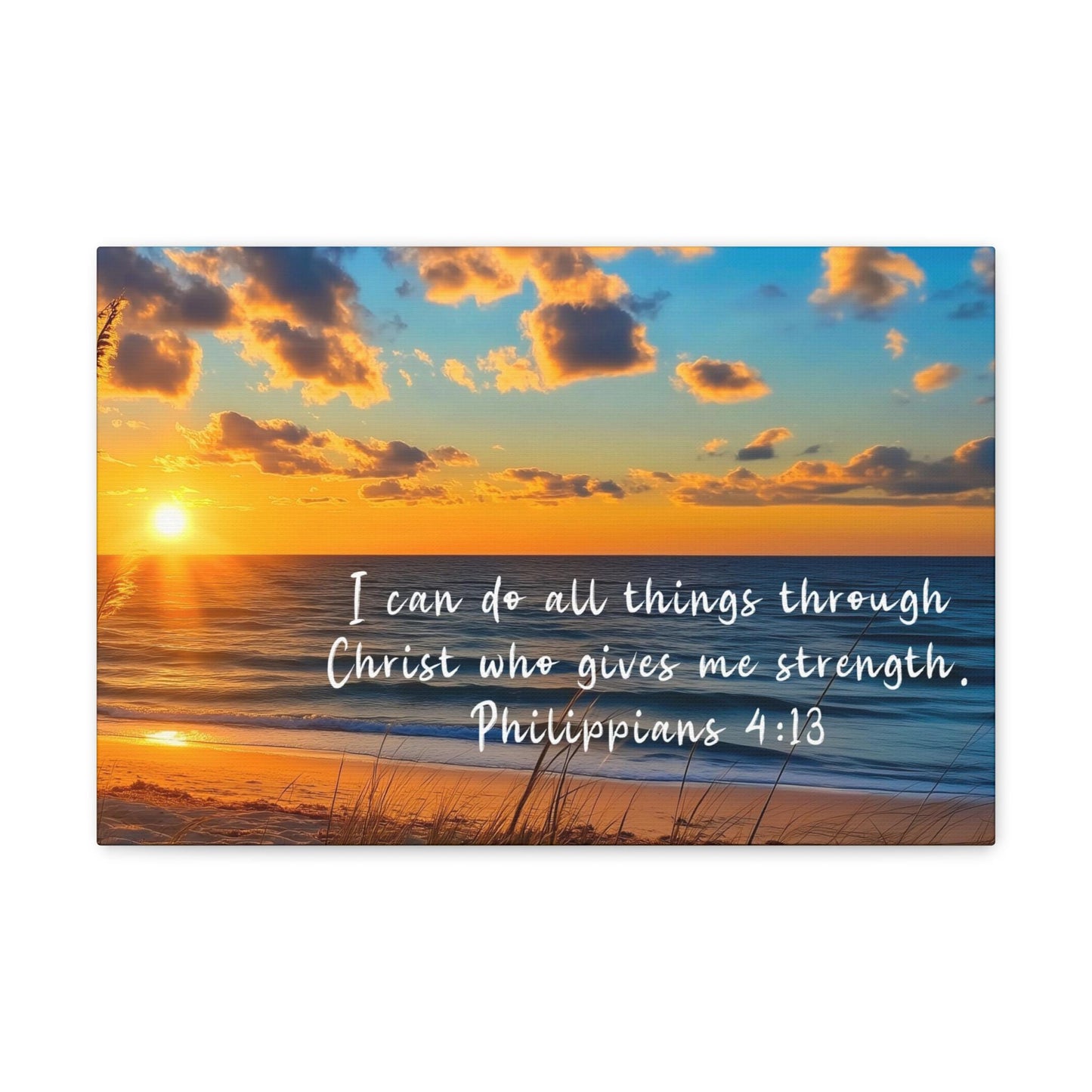 bible verse picture Philippians 4:13, scripture quote painting
