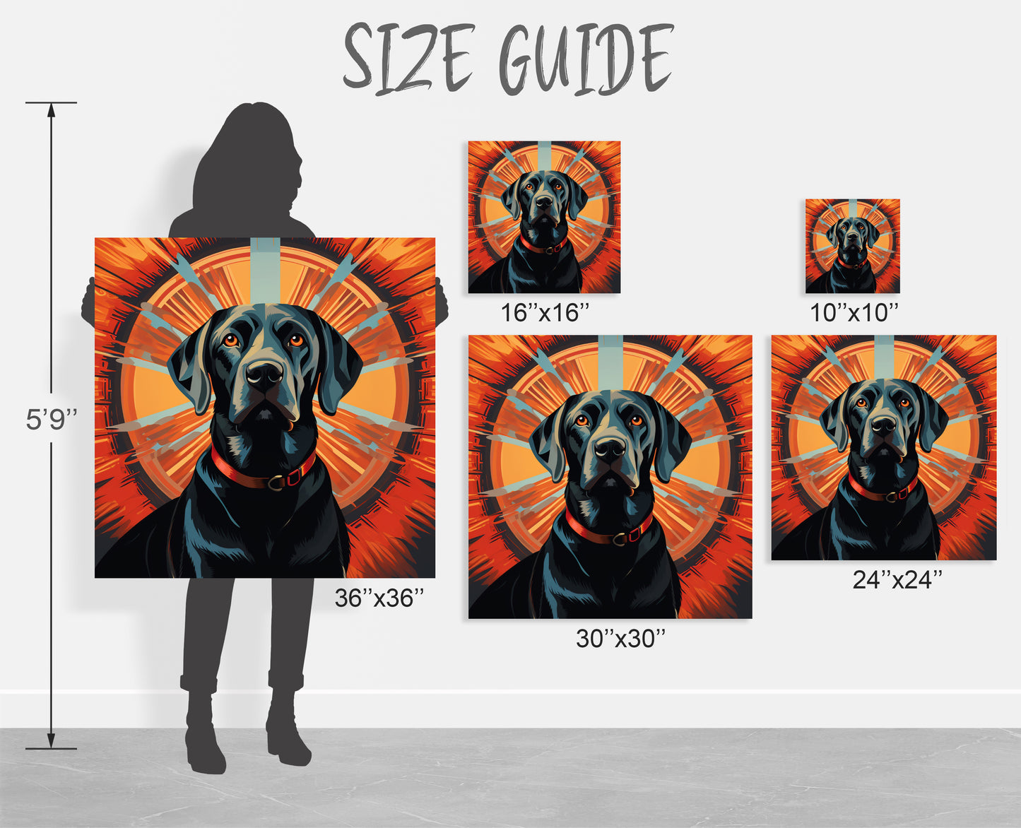 aesthetic art deco Black Lab decor