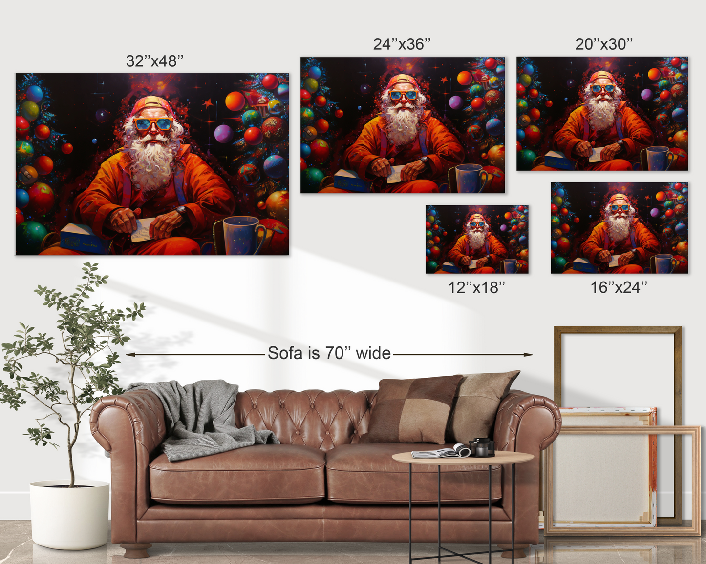 cool santa claus wall art decor