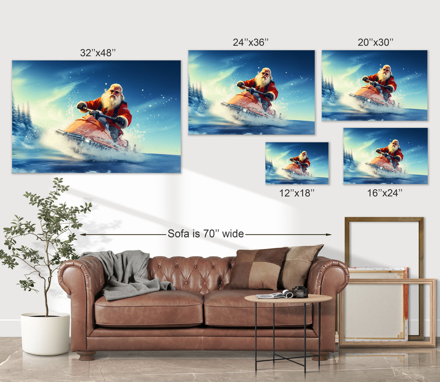 santa on wave runner