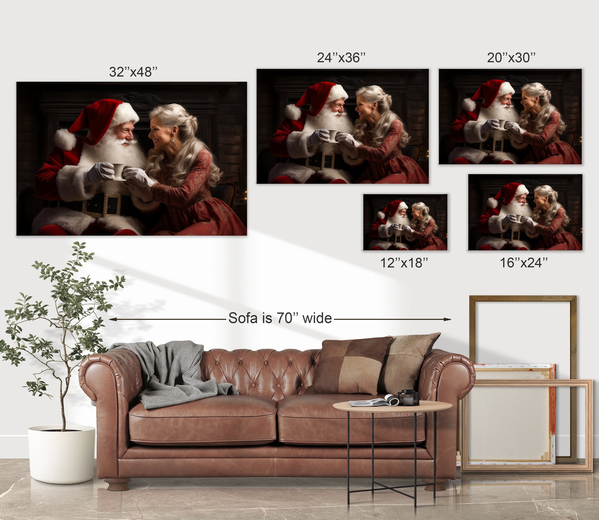 Mr. and Mrs. Claus wall decor art