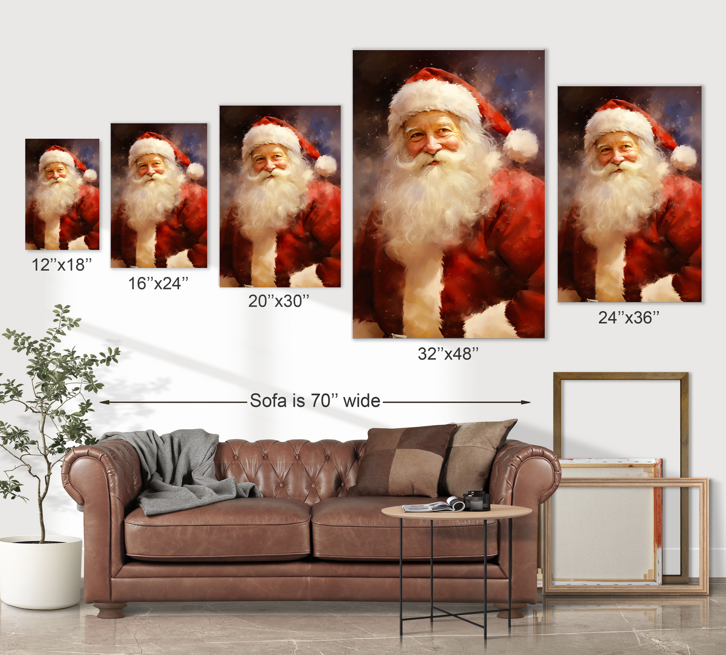 impressionist santa wall art
