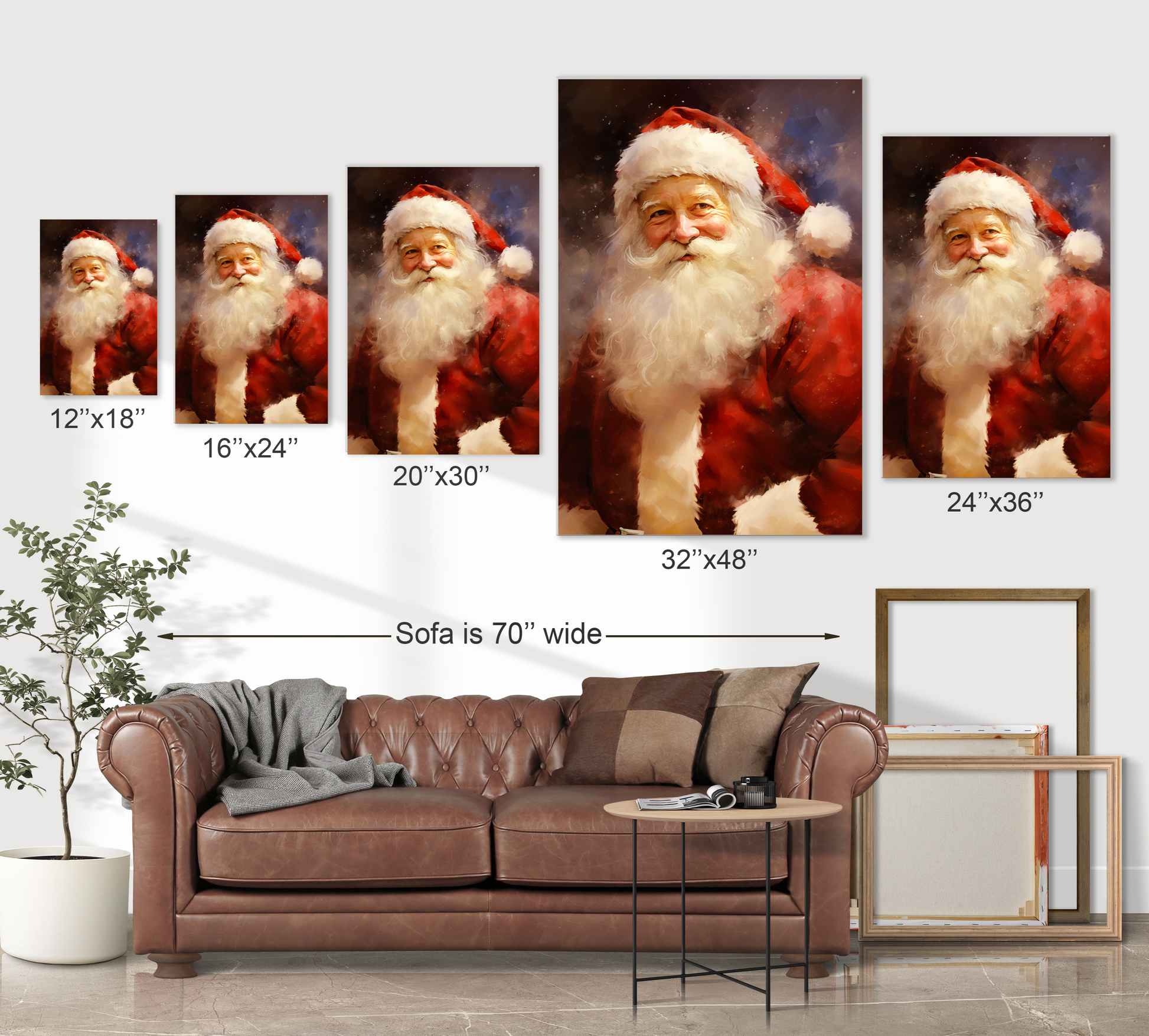 impressionist santa wall art