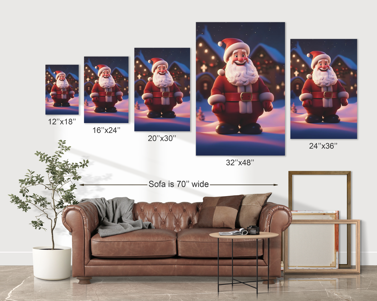 cartoon santa art prints