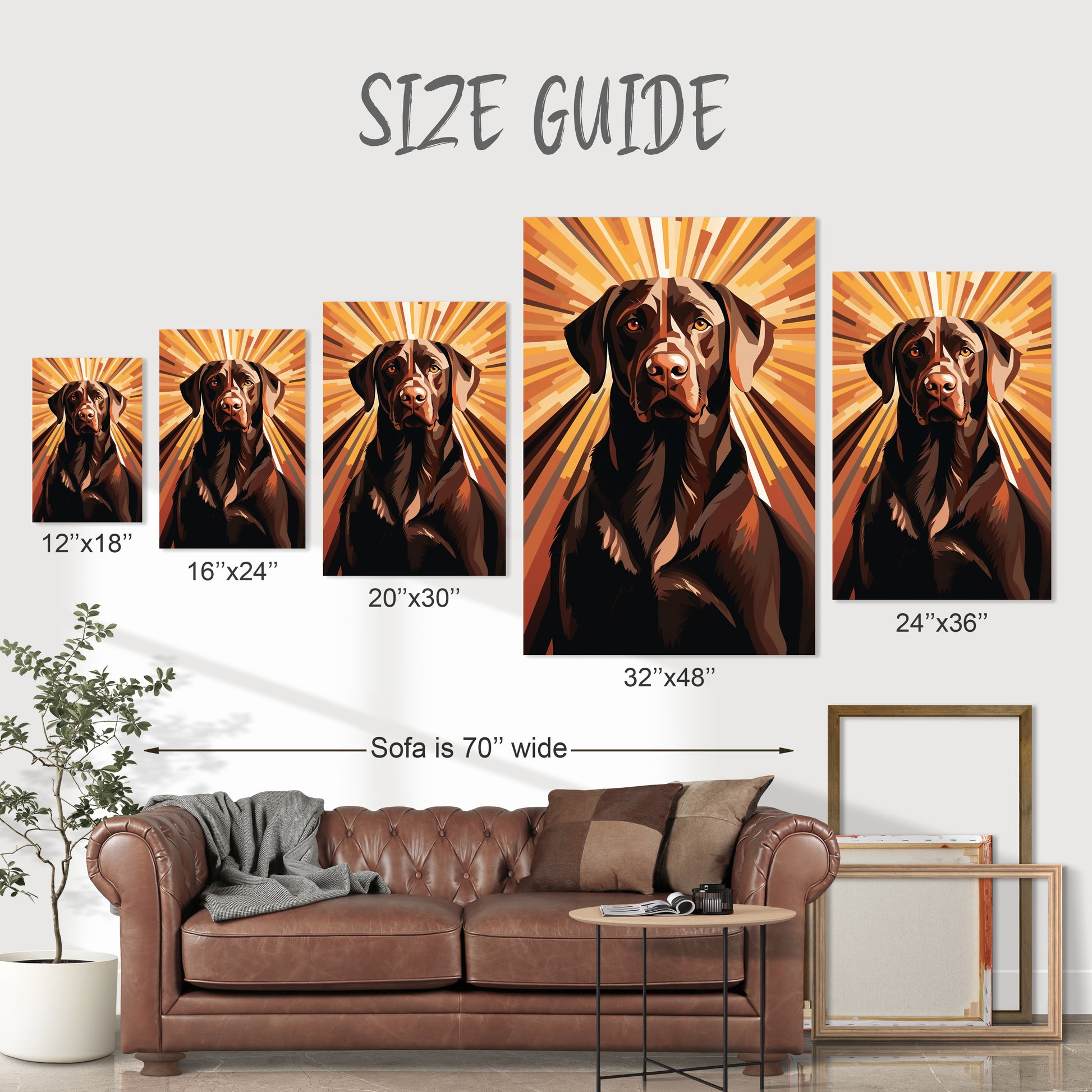 aesthetic art deco chocolate lab dog decor