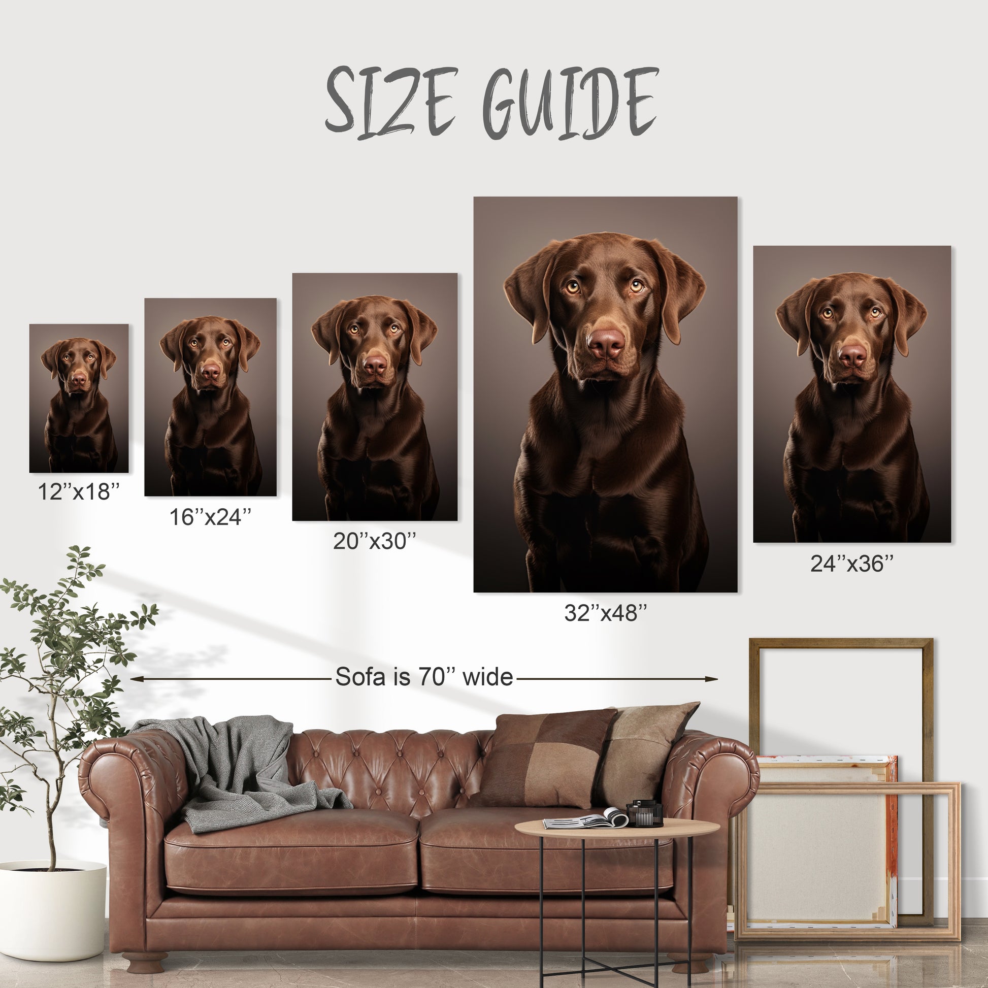aesthetic chocolate labrador retriever decor painting