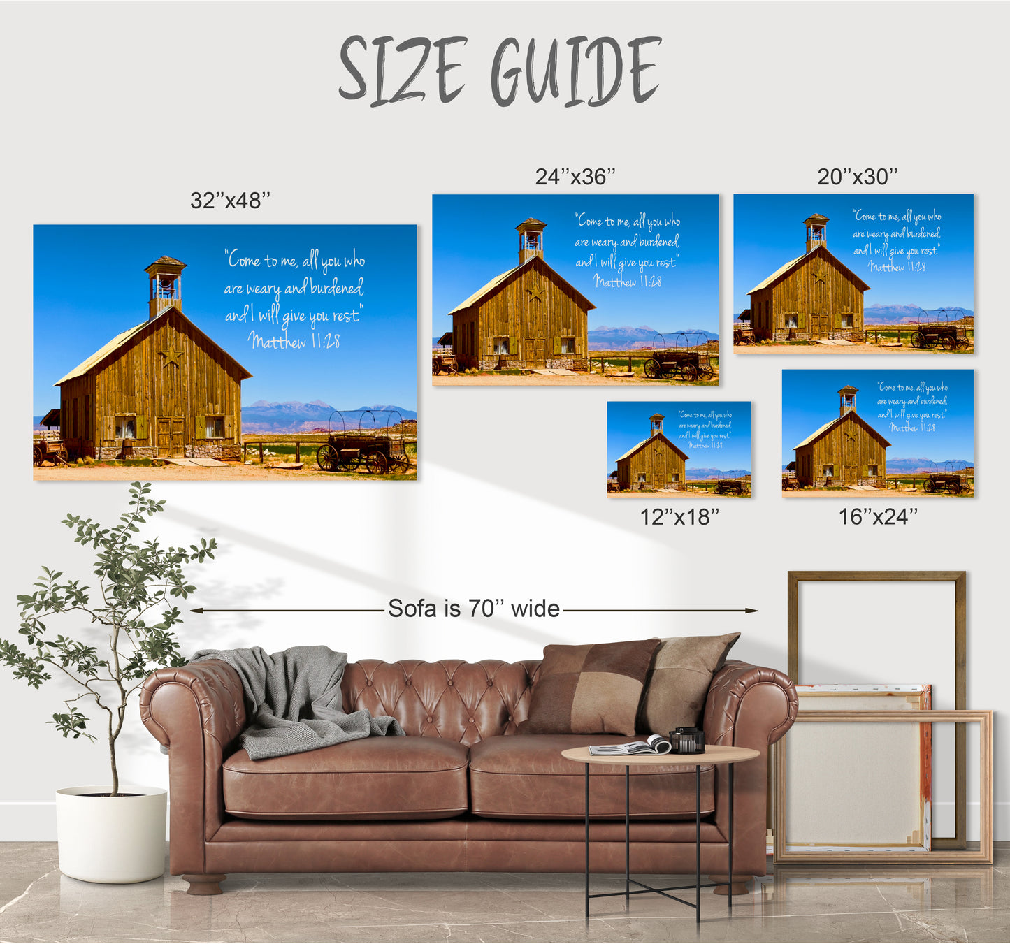 christian art decor and I will give you rest