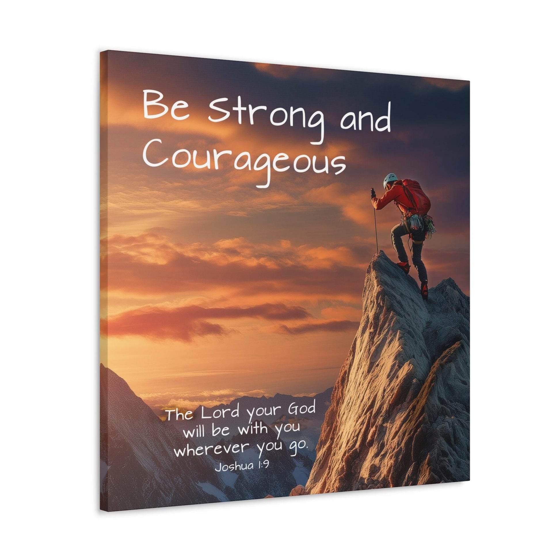 christian large poster joshua 1 9 scripture reference wall hanging