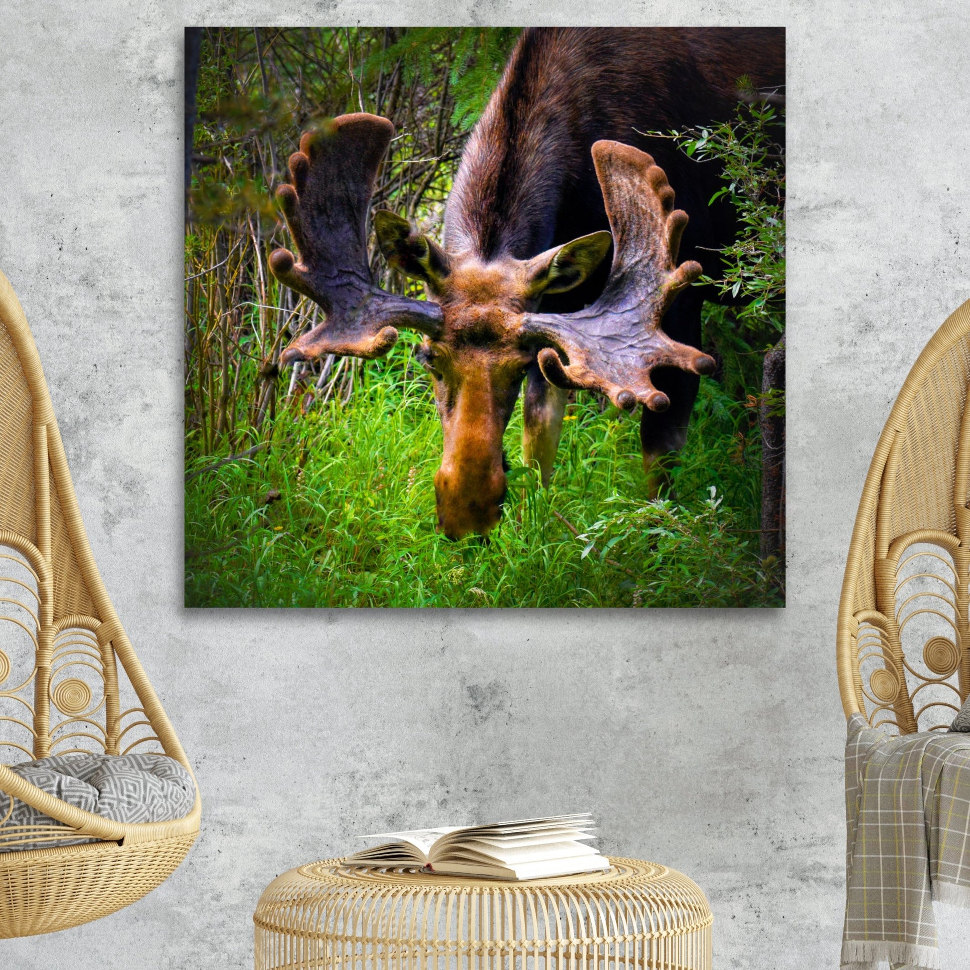 moose aesthetic wall decor painting