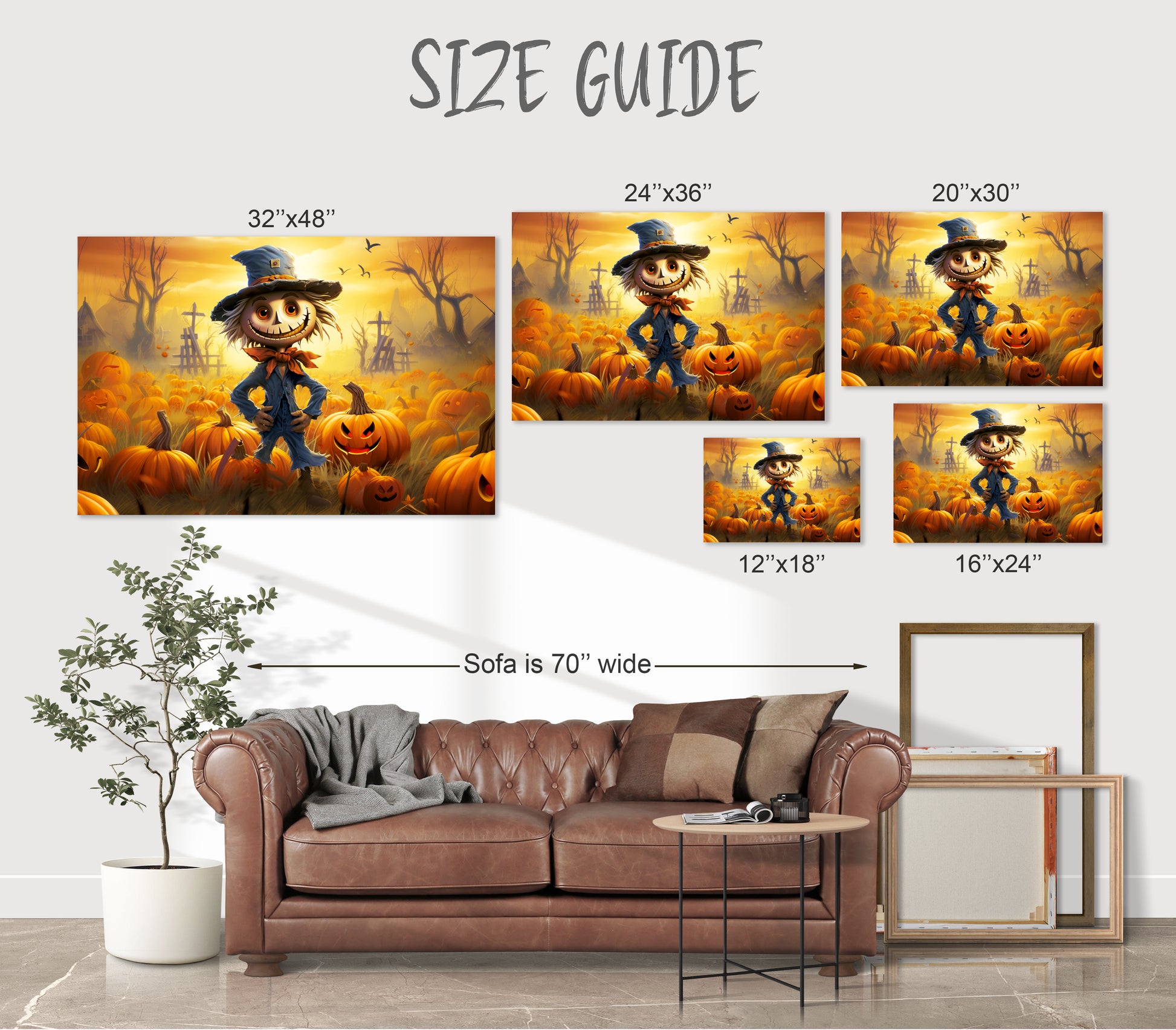 halloween wall art scarecrows