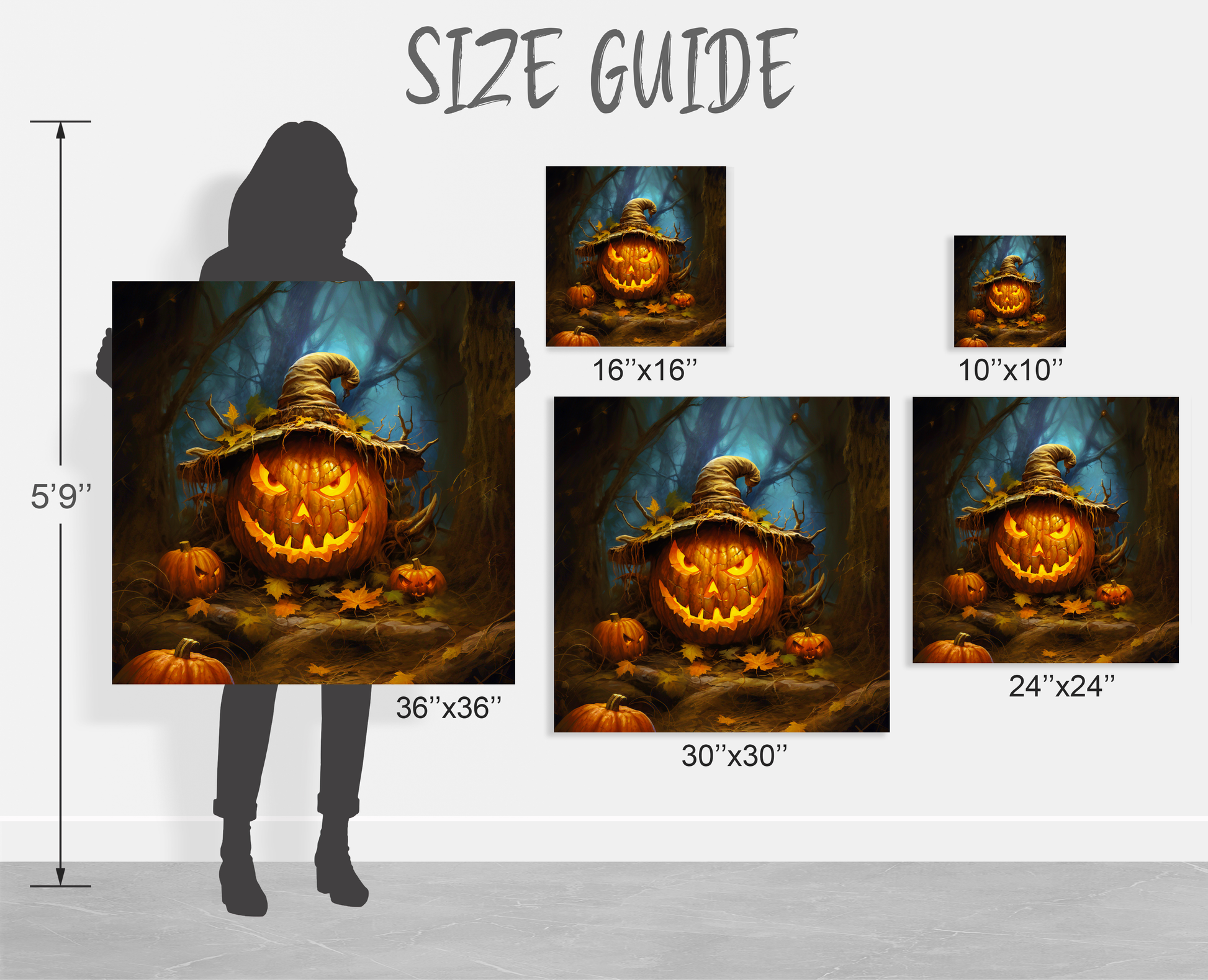 Halloween pumpkin wall art
