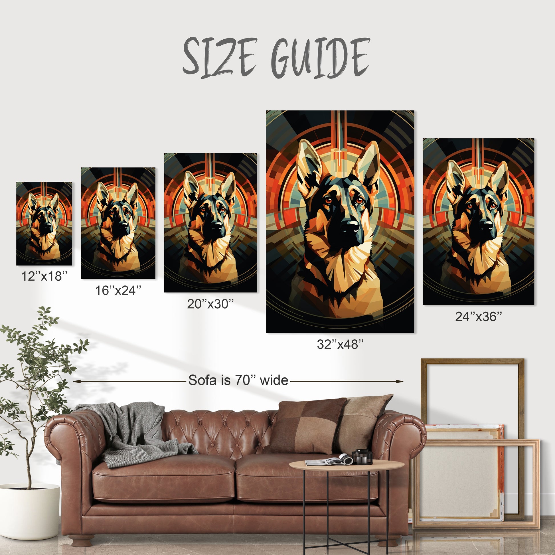 art deco German Shepherd decor ideas