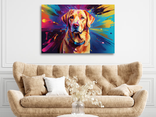 aesthetic dog wall decor modern art, golden lab modern art wall decor ideas