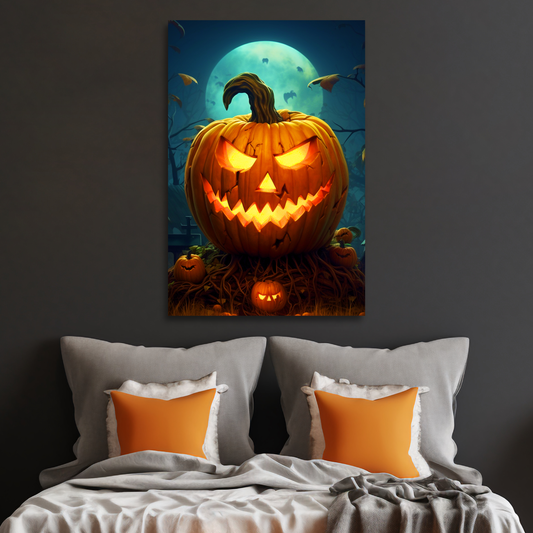 aesthetic Halloween animation jack-o-lantern