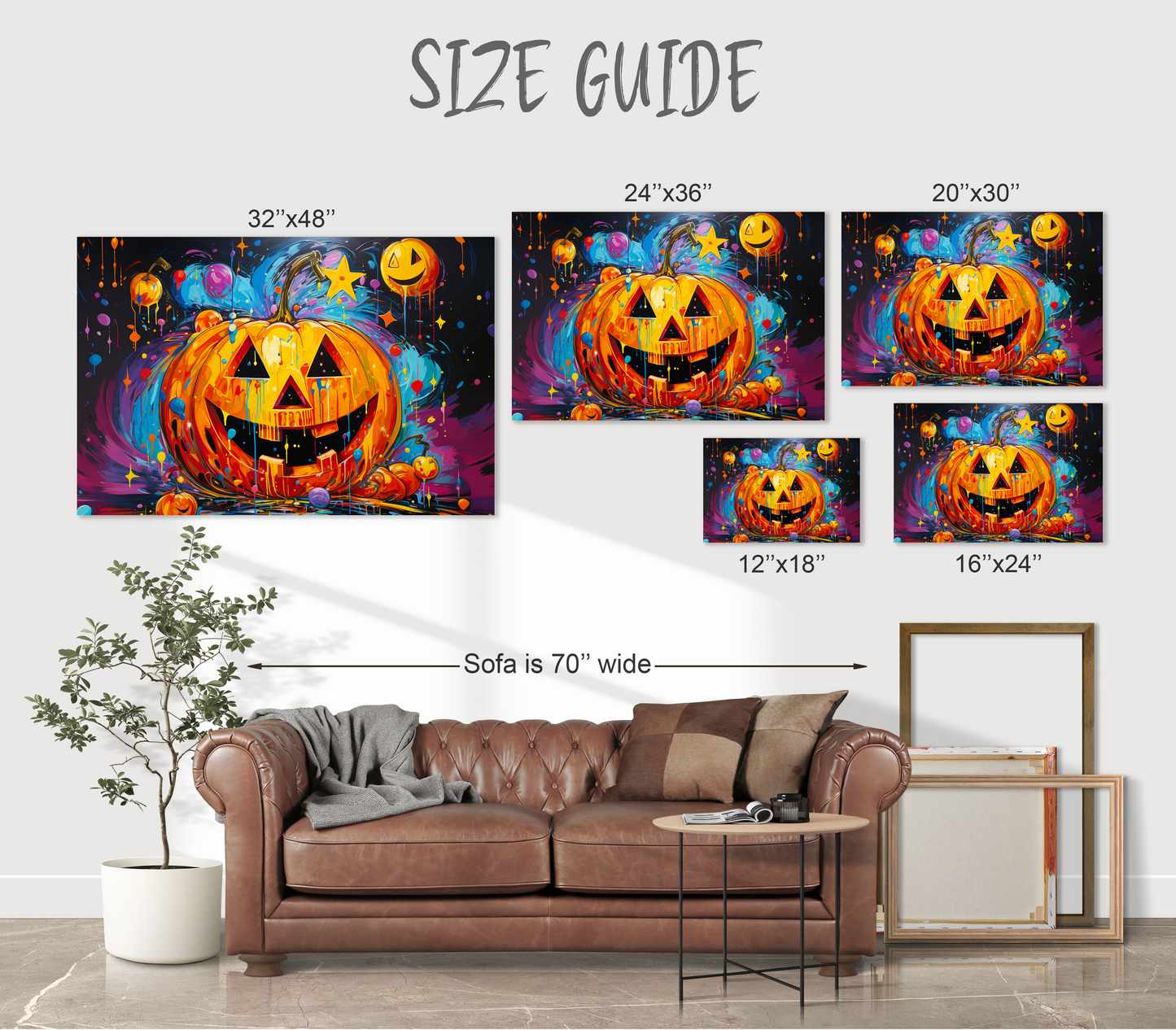 Halloween art print jack-o-lantern Peter Max