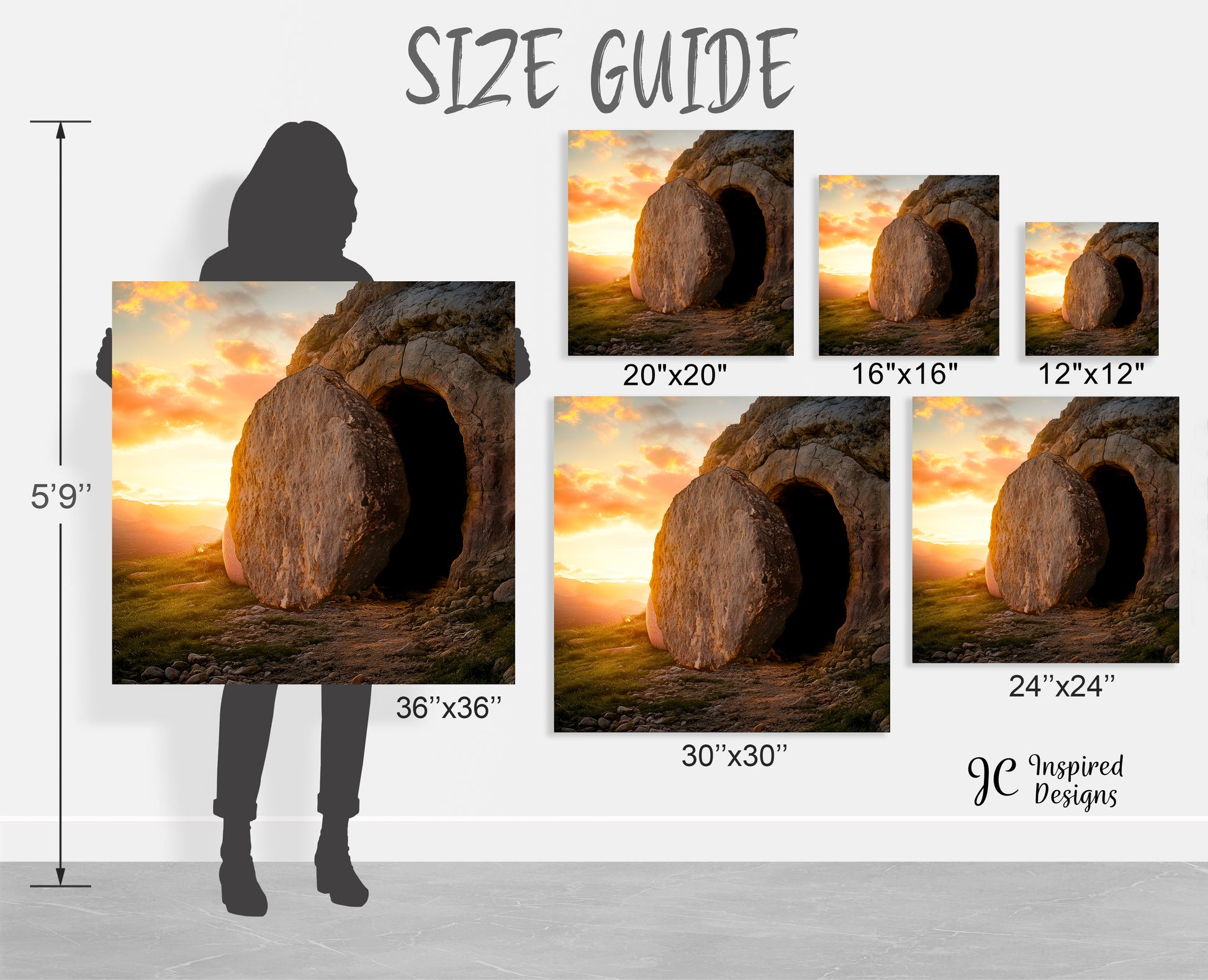 Christian art decor Easter Resurrection Day