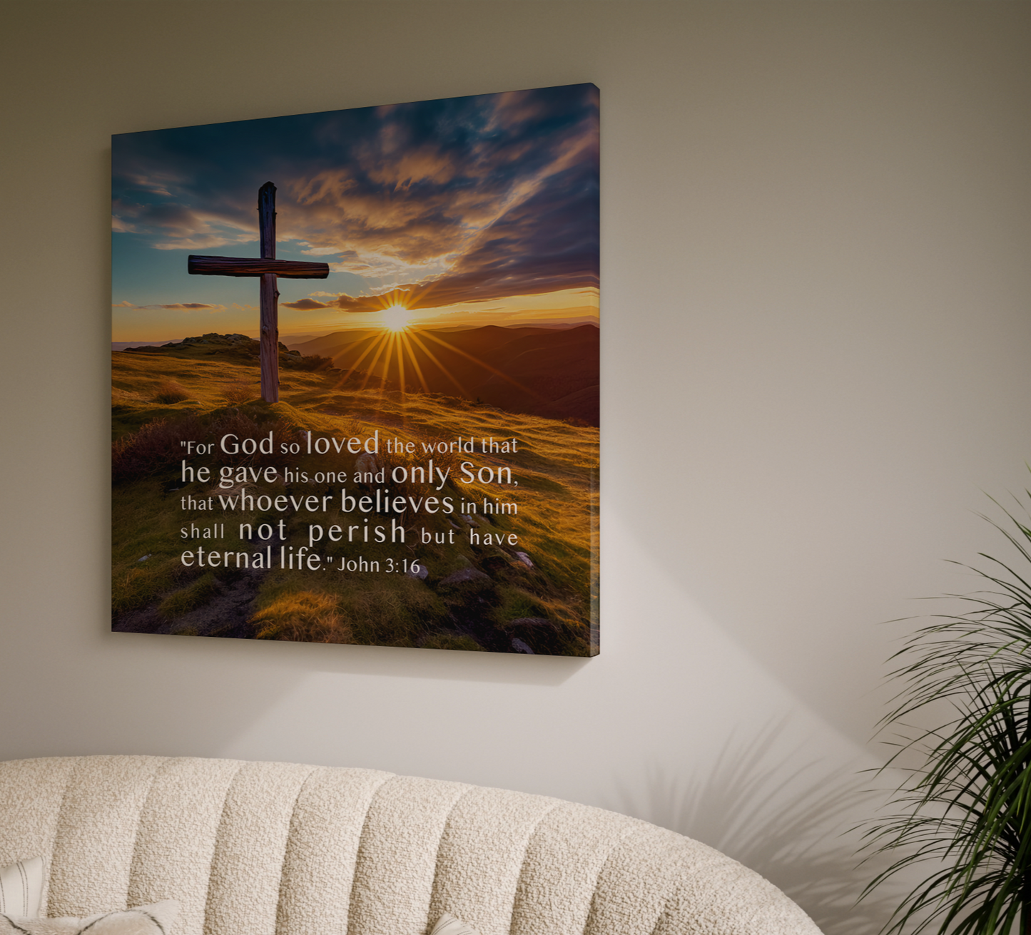 john 3:16 scripture wall art in spanish