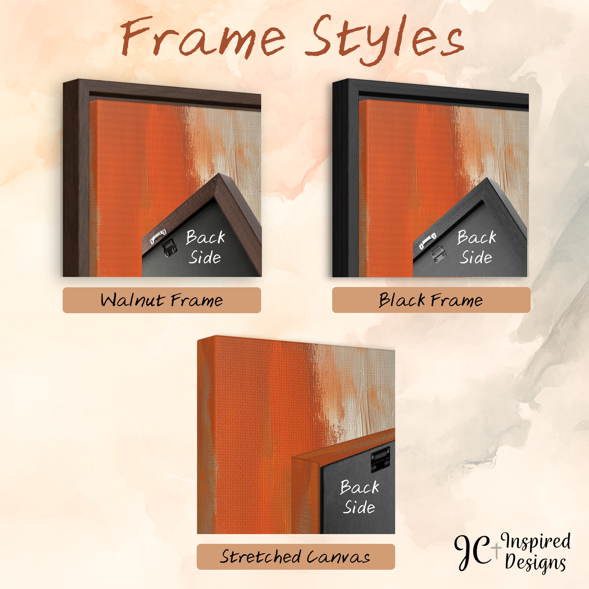 joshua 1:9 wall artwork vertical portrait format brown white