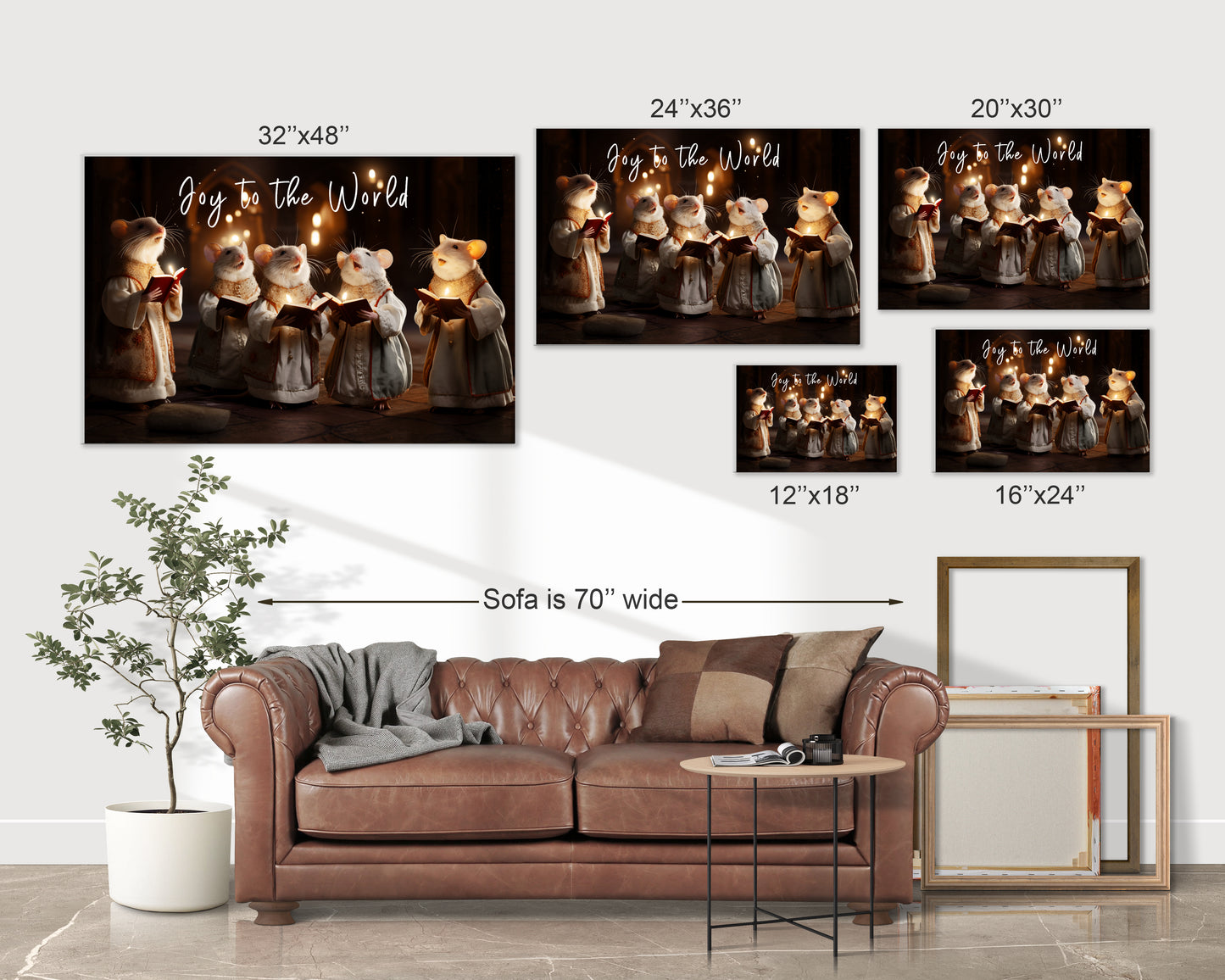 Christmas mice carolers decorations