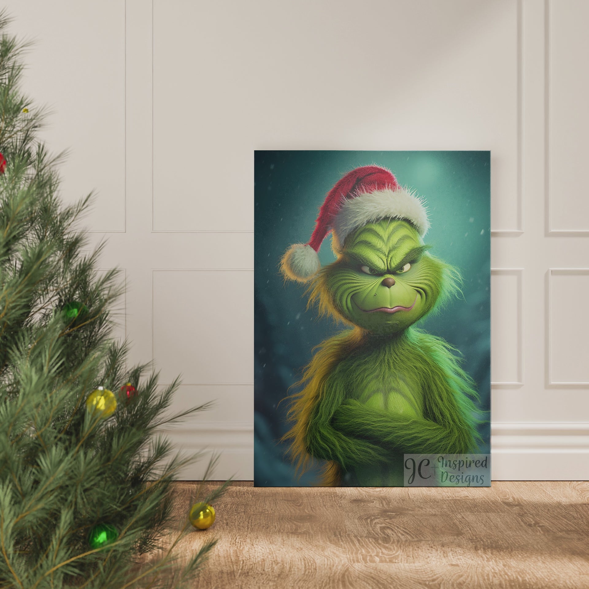 The Grinch decor gifts, wall art Christmas