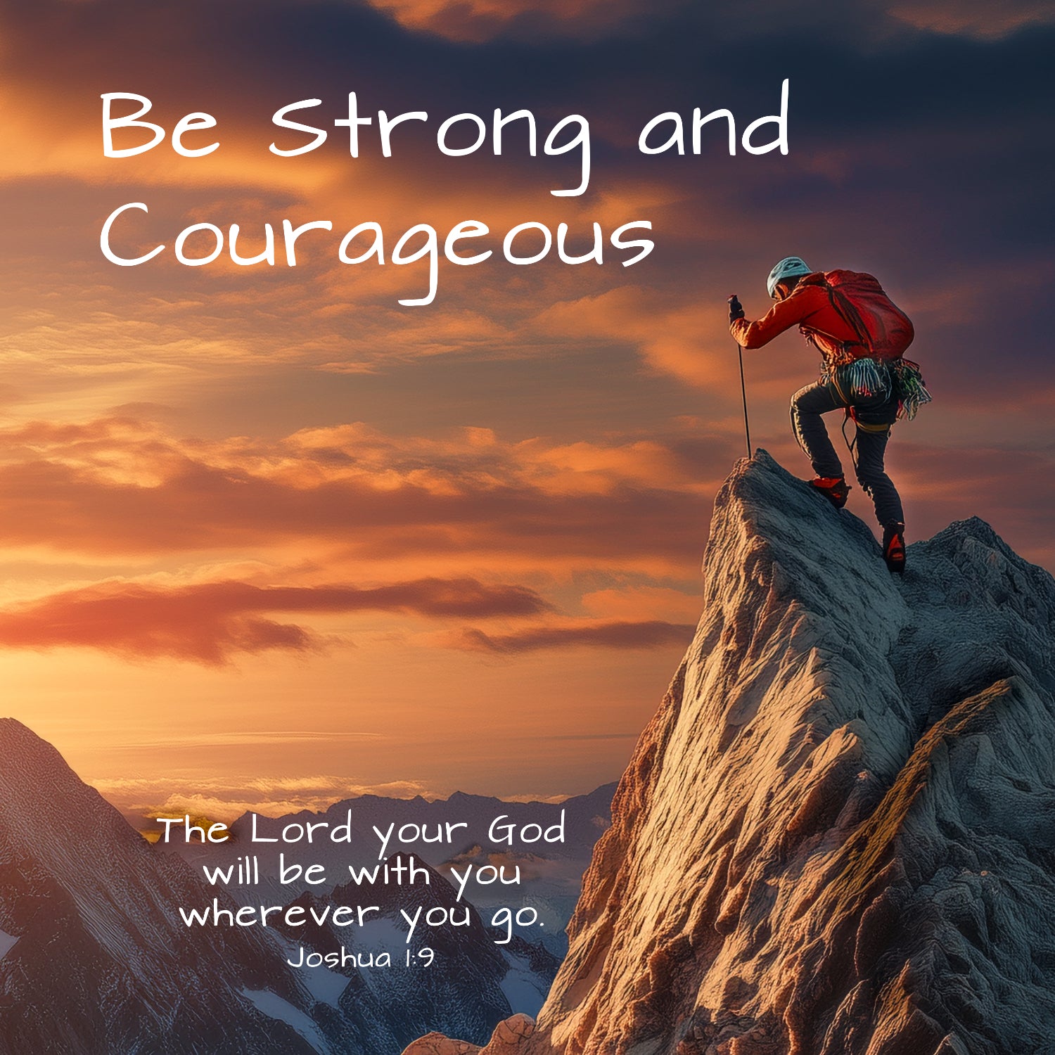 joshua 1 9 be strong and courageous wall art canvas
