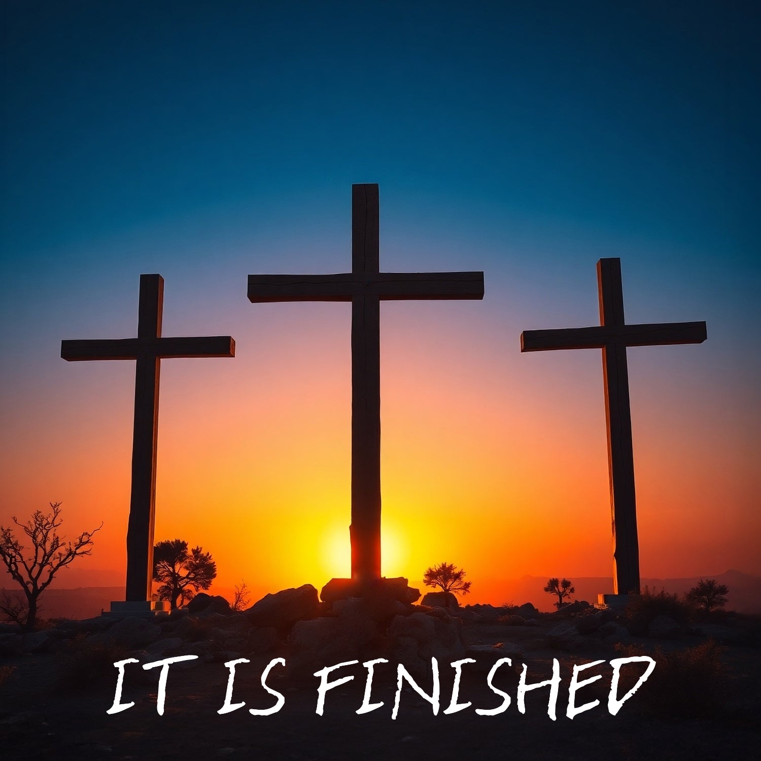 Christian Easter resurrection It Is Finished painting canvas print gallery wrap