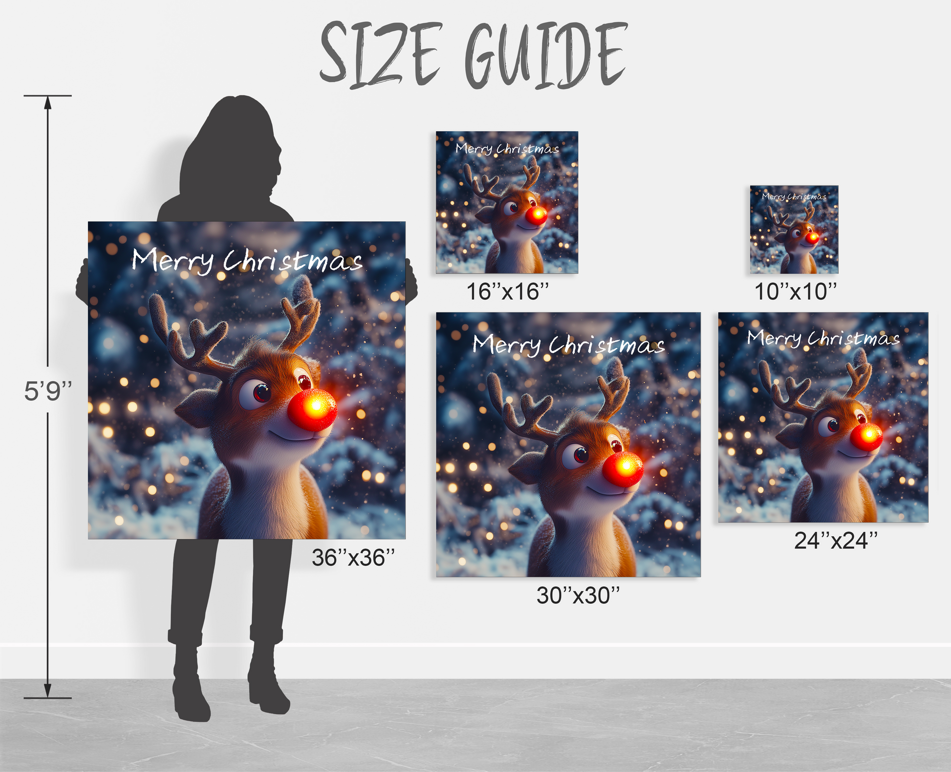 Rudolph reindeer wall decor