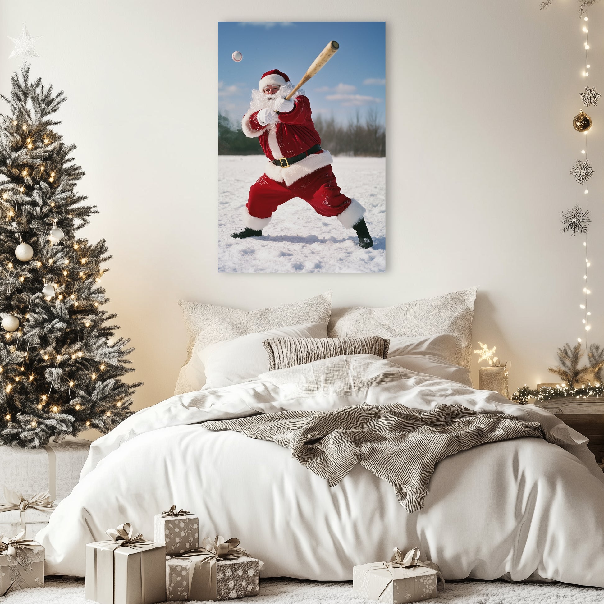 unique christmas gift idea for baseball player santa claus fan lover collector