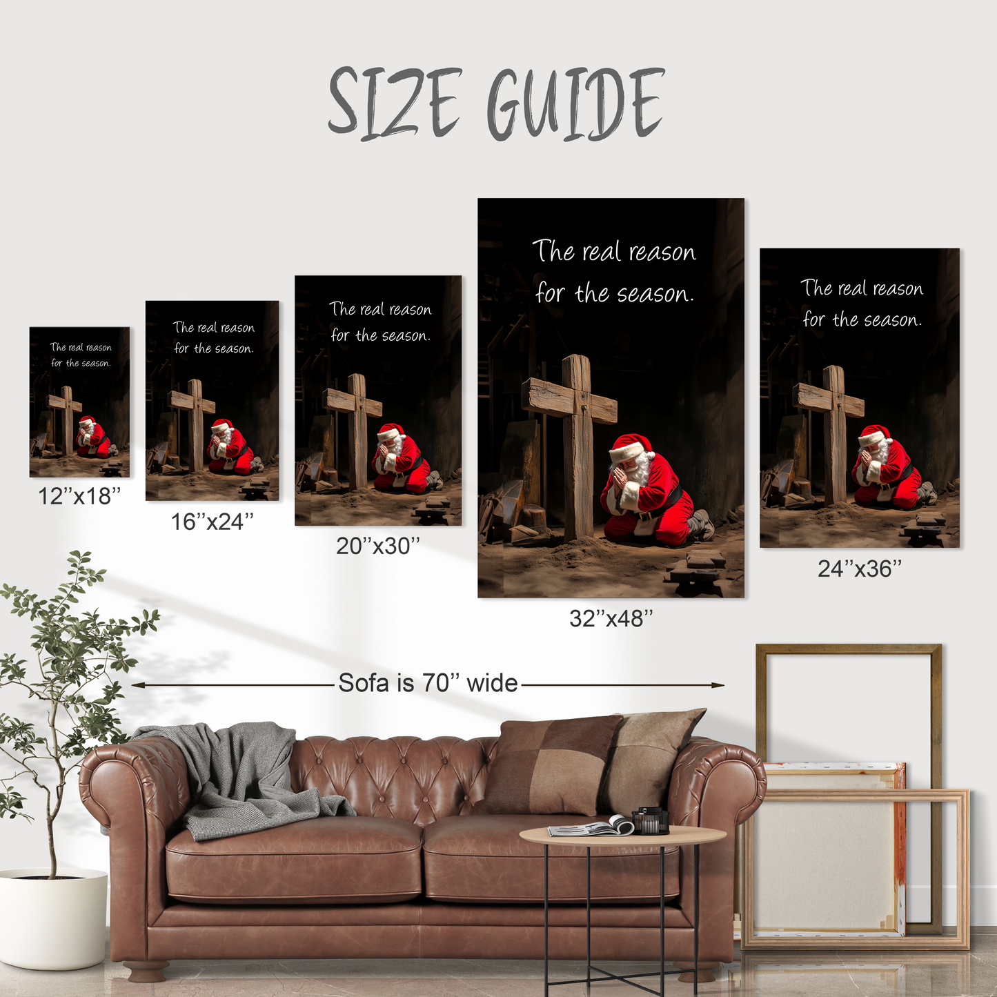 santa claus and jesus decor