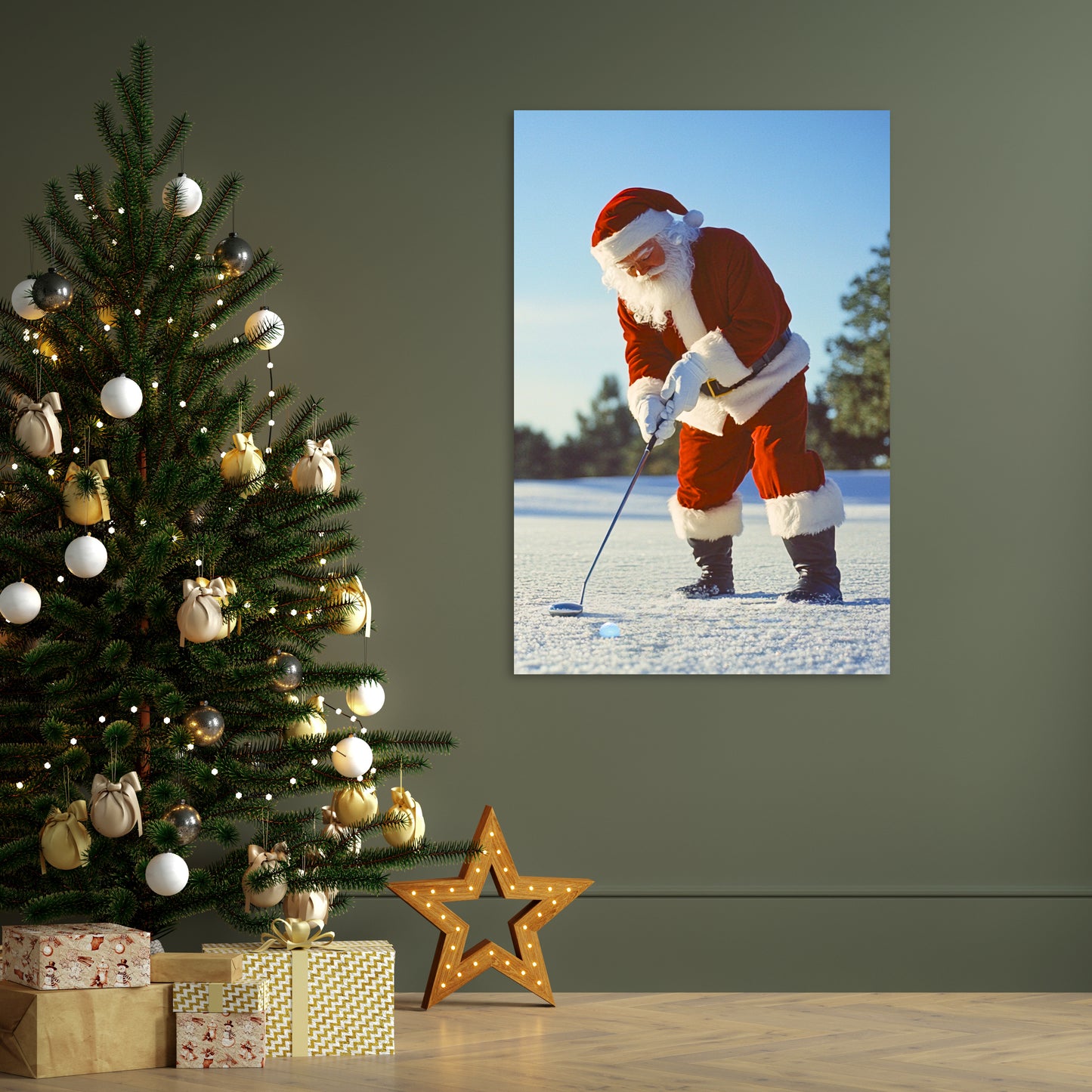 unique christmas gift idea for santa claus golfer fan lover collector