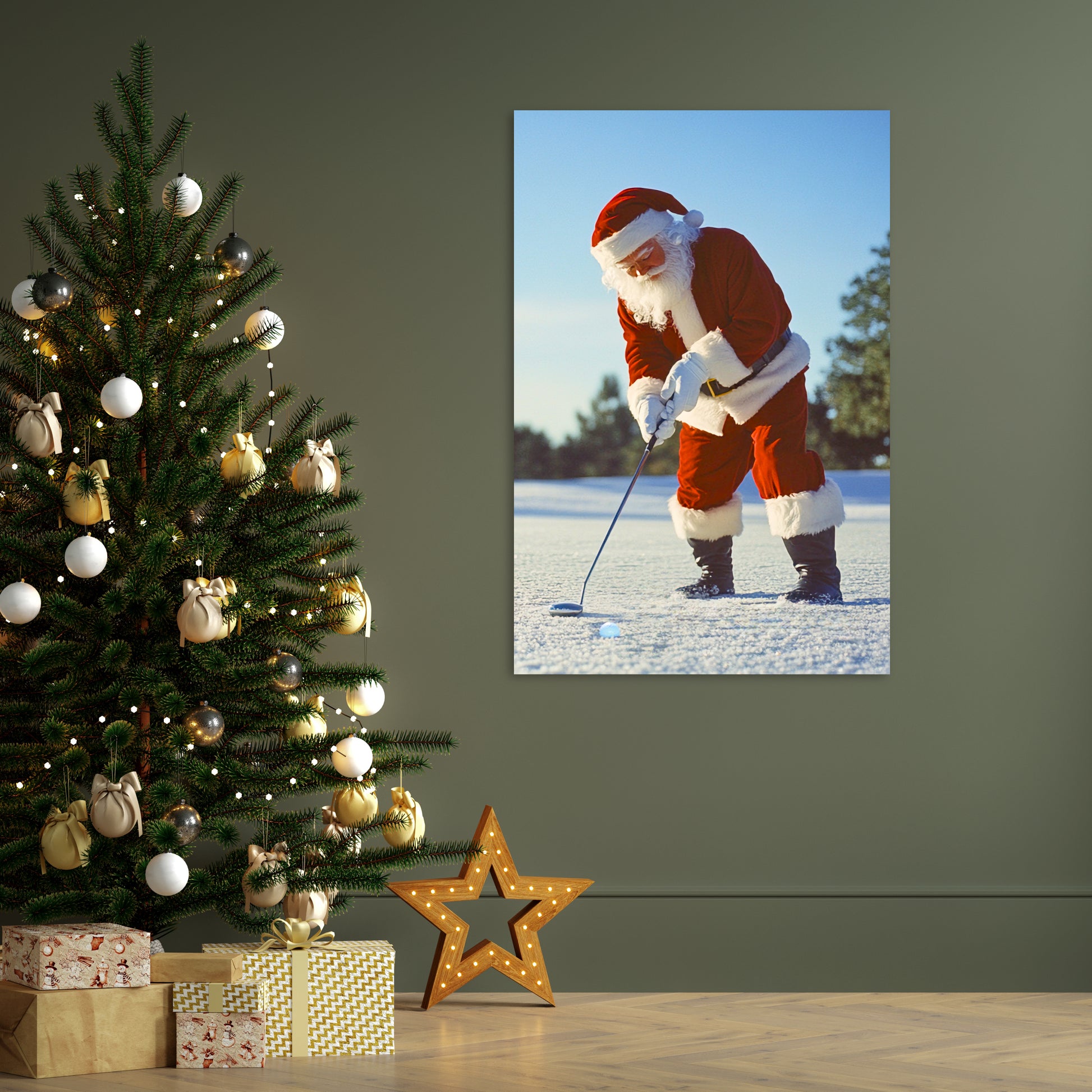 unique christmas gift idea for santa claus golfer fan lover collector