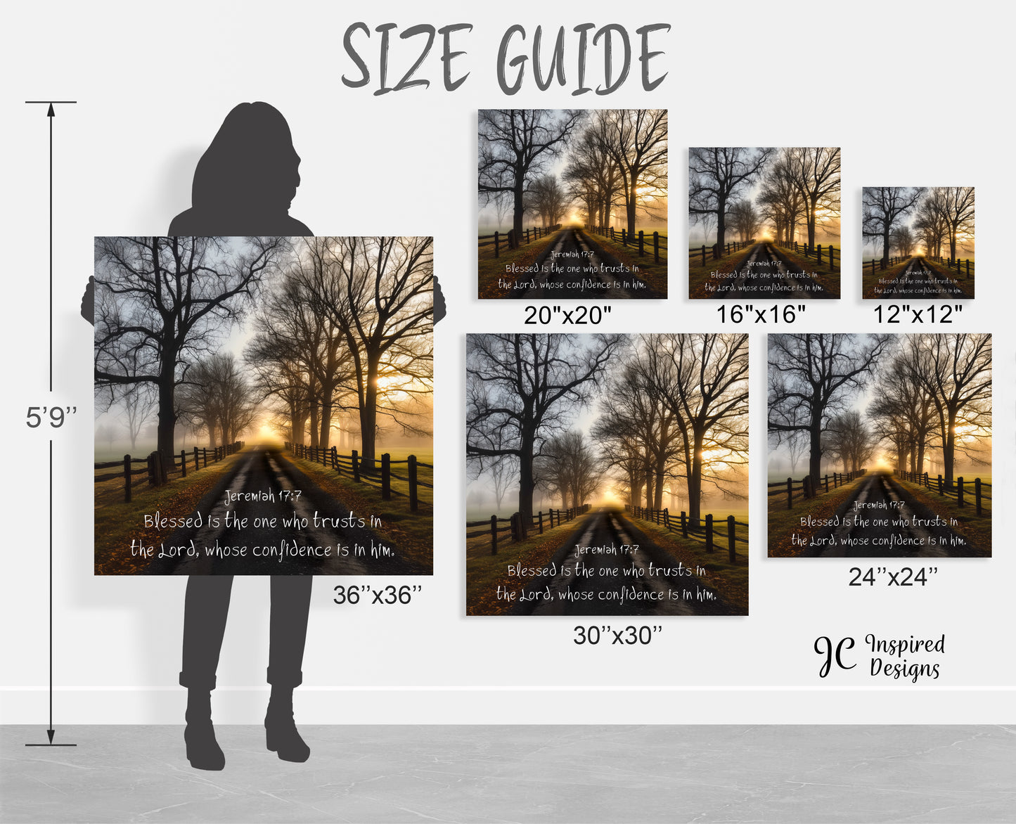 scenic christian unframed large poster jeremiah 17:7