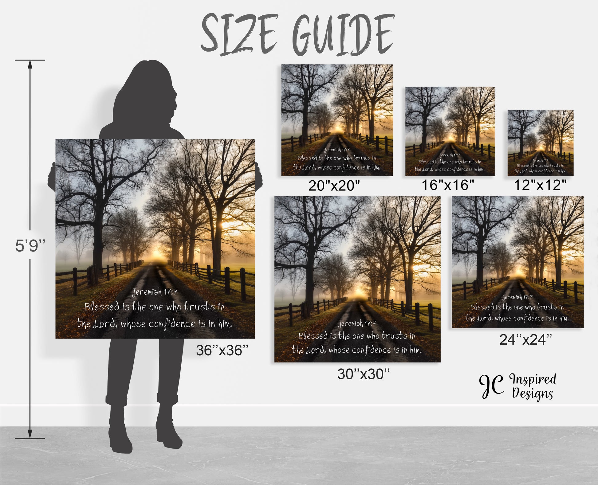 scenic christian unframed large poster jeremiah 17:7