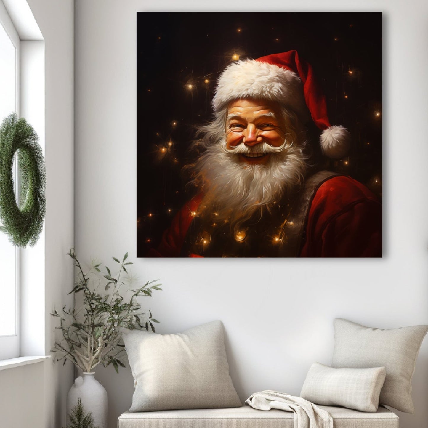 smiling Santa Claus wall decor