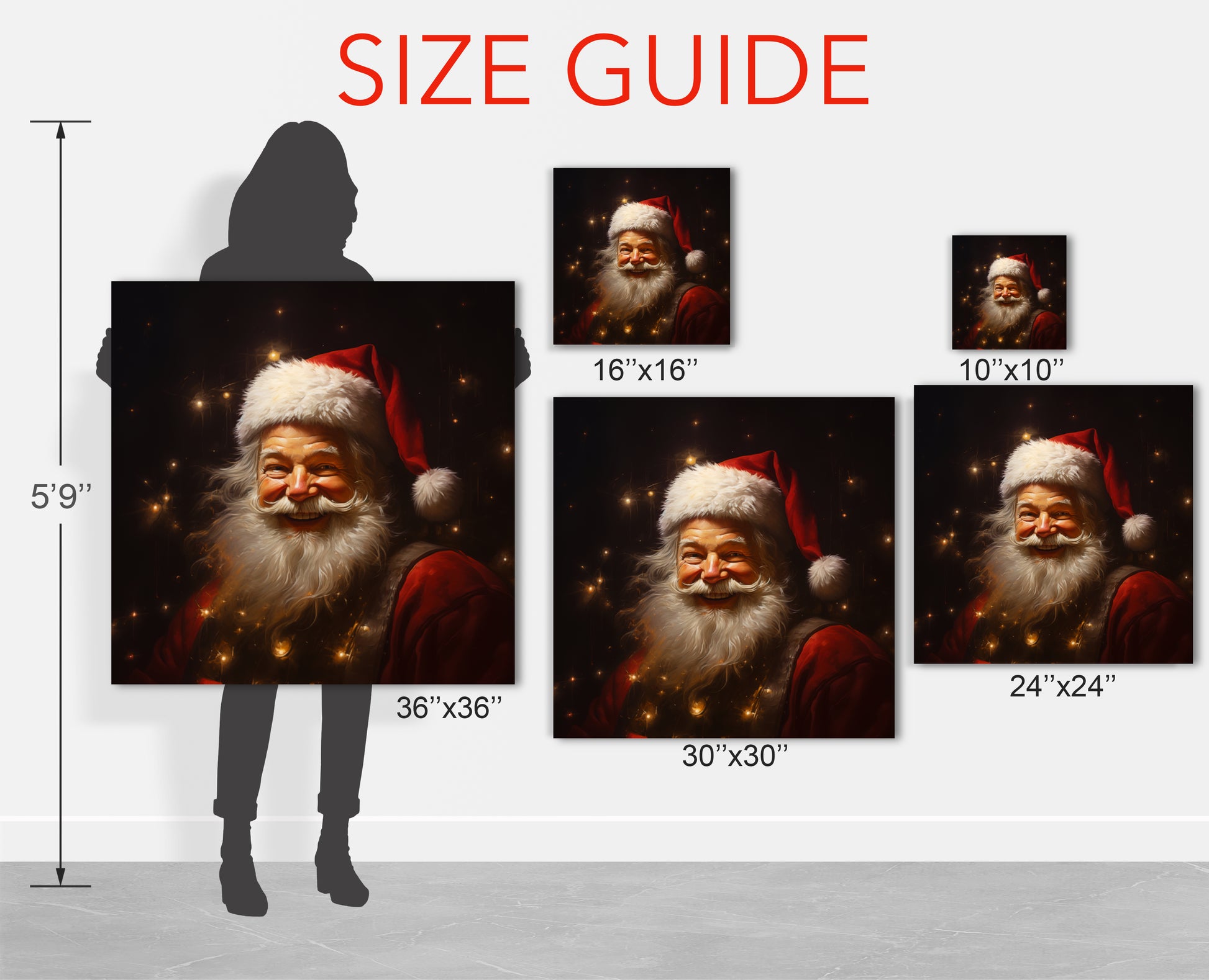 Santa Claus Christmas wall art