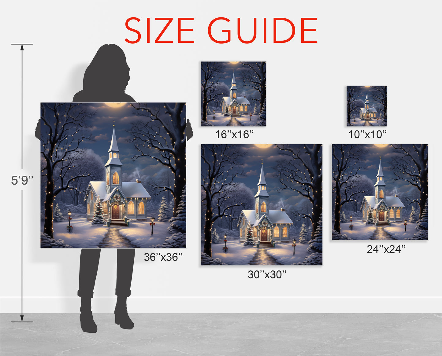 Christmas church wall art decor