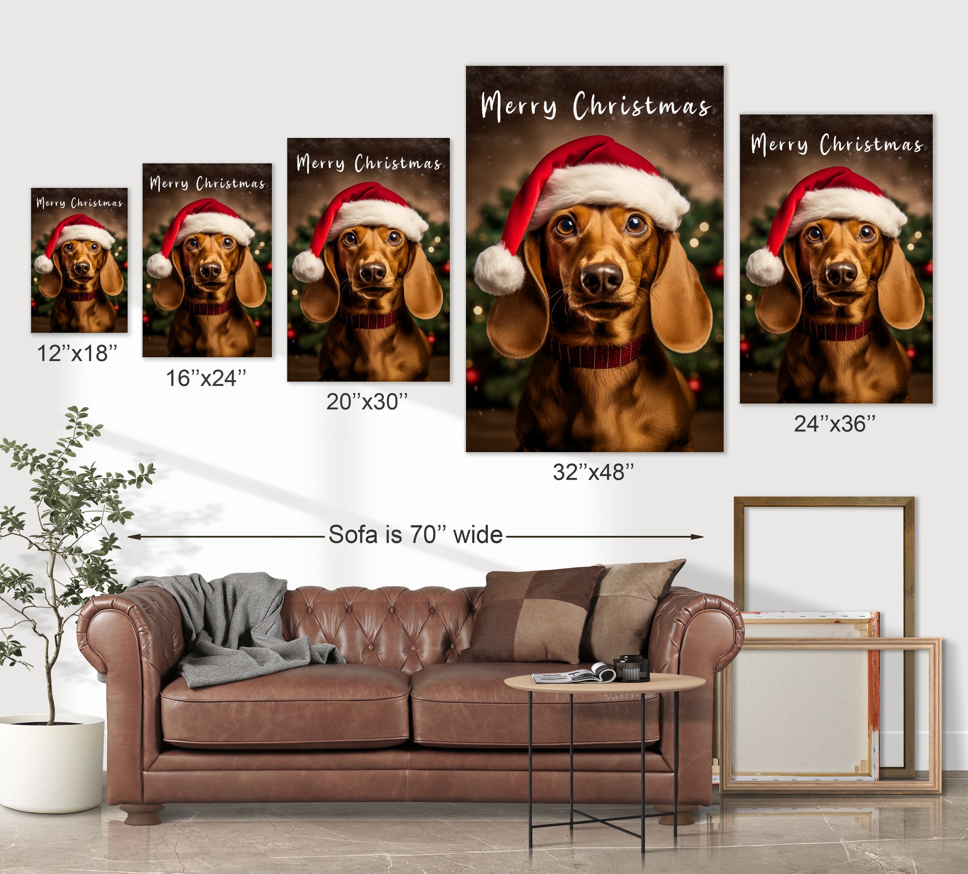 Christmas Dachshund wall decor