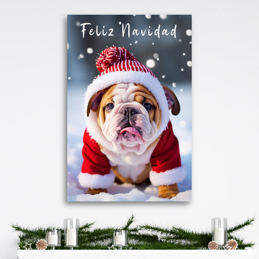 Feliz Navidad wall art decor Bulldogs