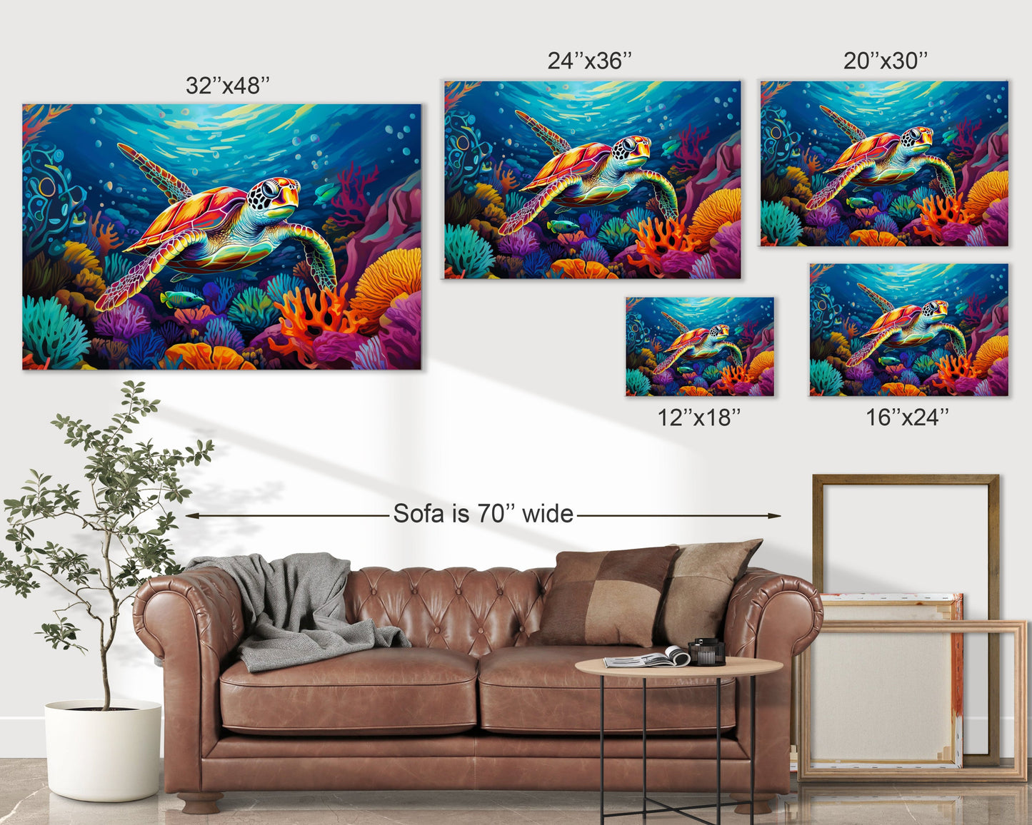 sea turtle wall art