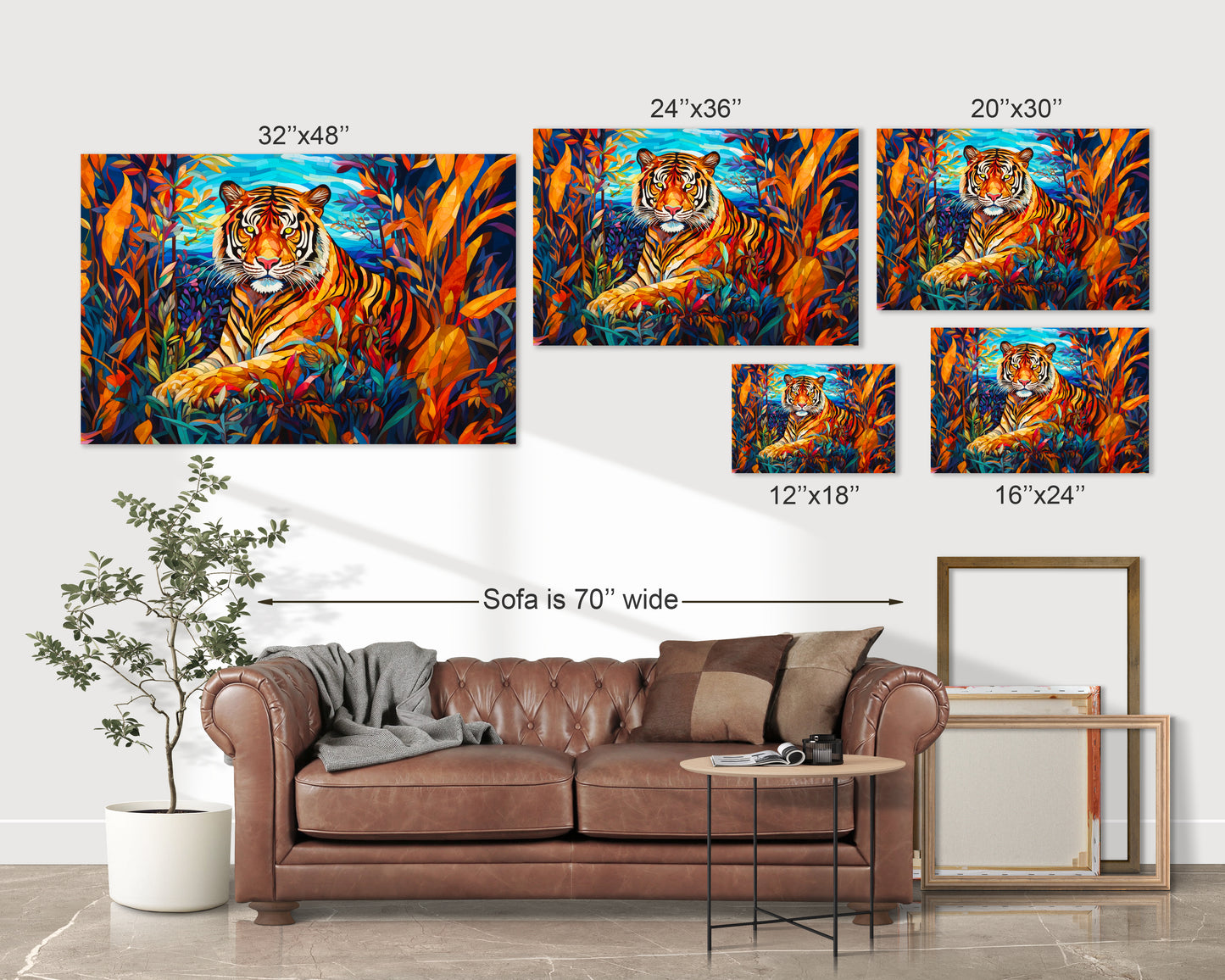 tiger wall art