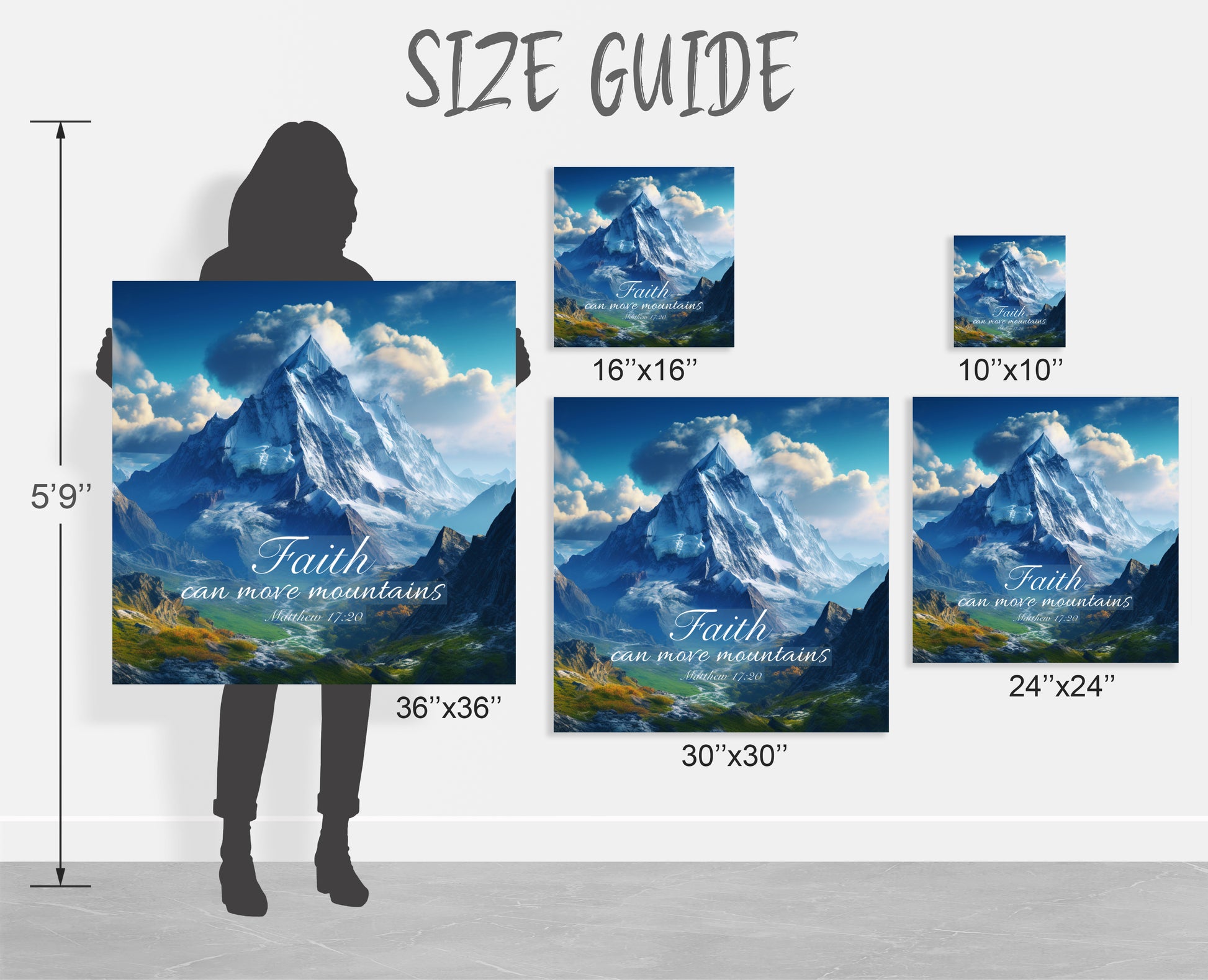 scripture canvas art, wall decor gifts for christians