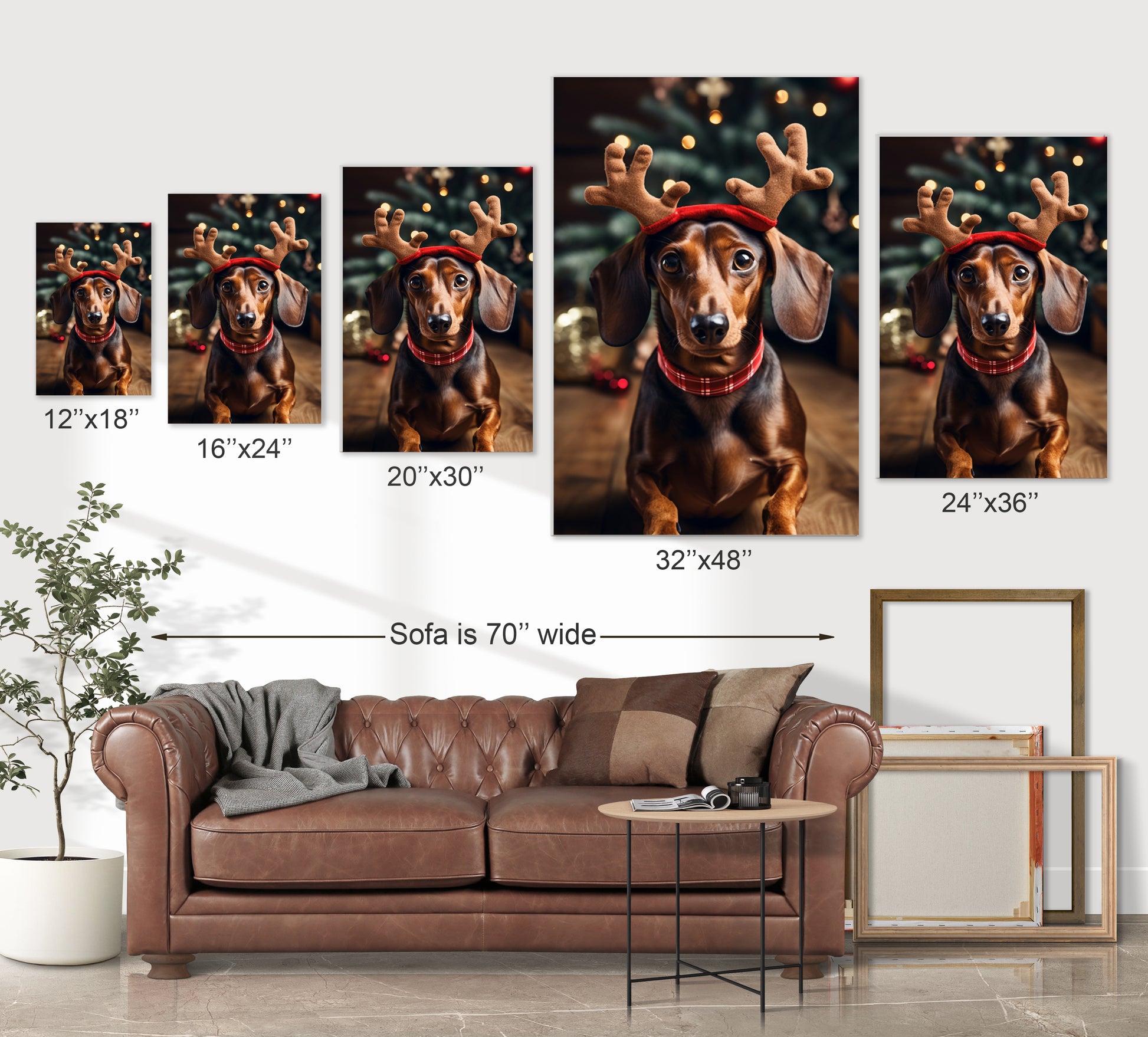 Christmas Dachshund wall decor