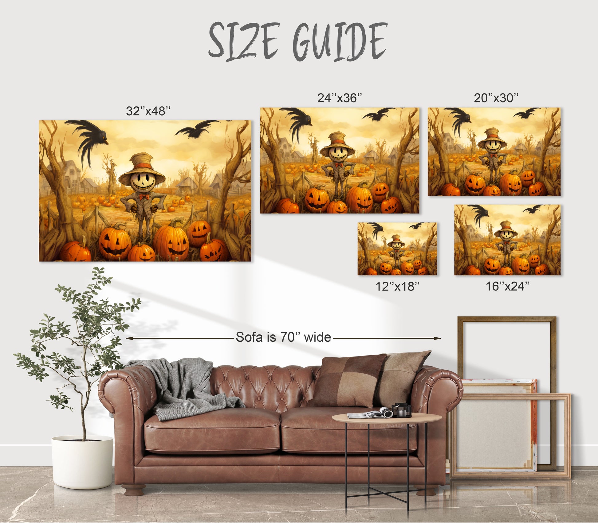 halloween wall art scarecrows