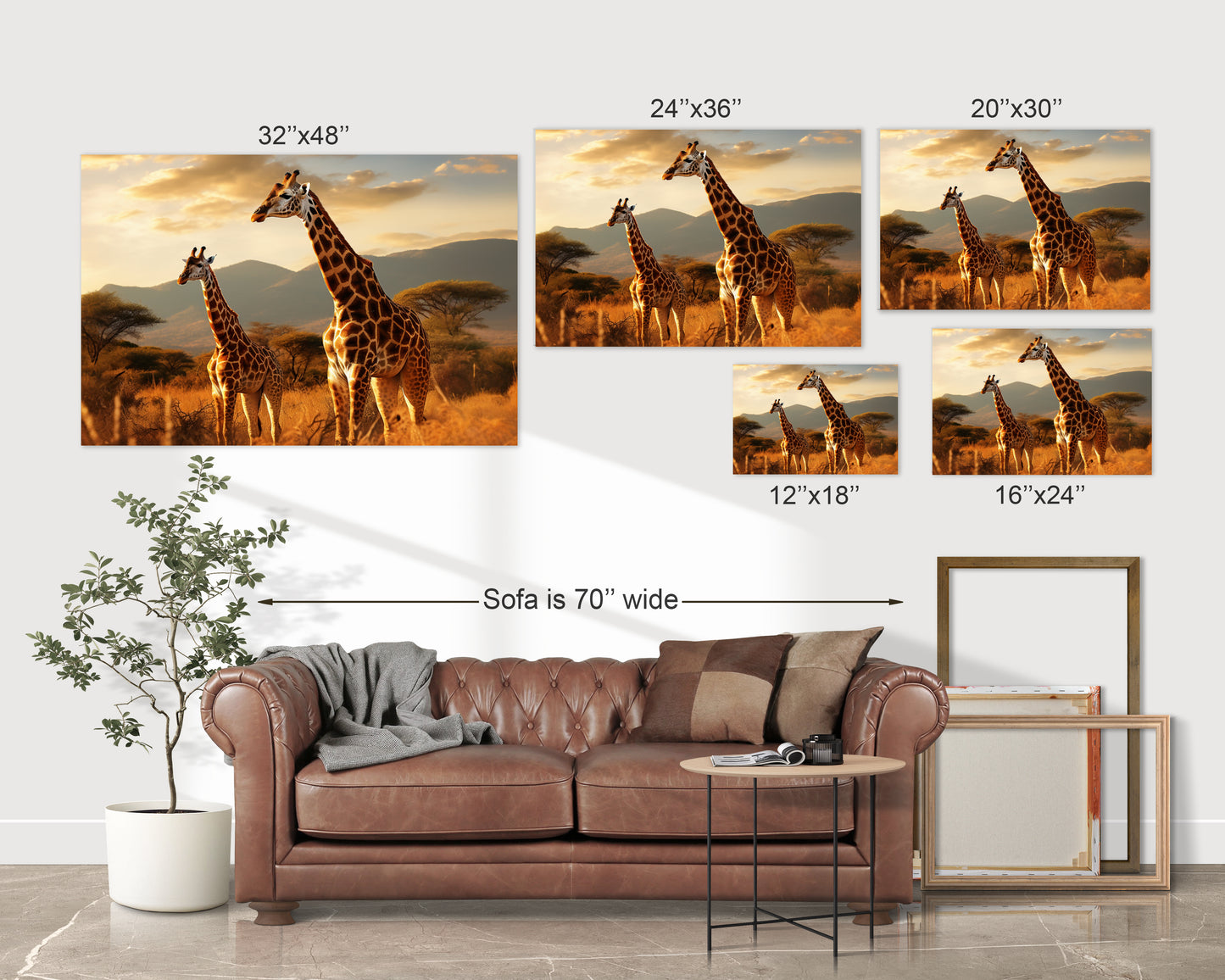 aesthetic giraffe wall art
