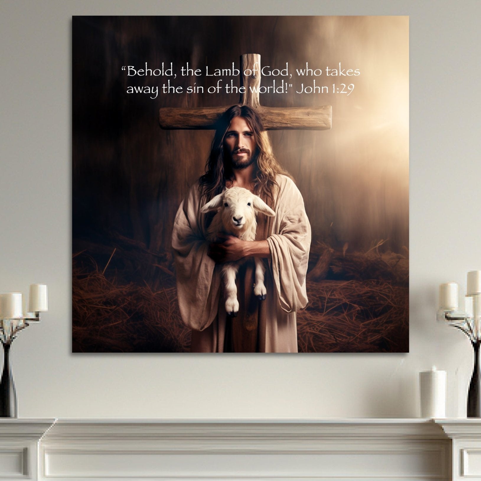 jesus lamb of god canvas print john 1:29