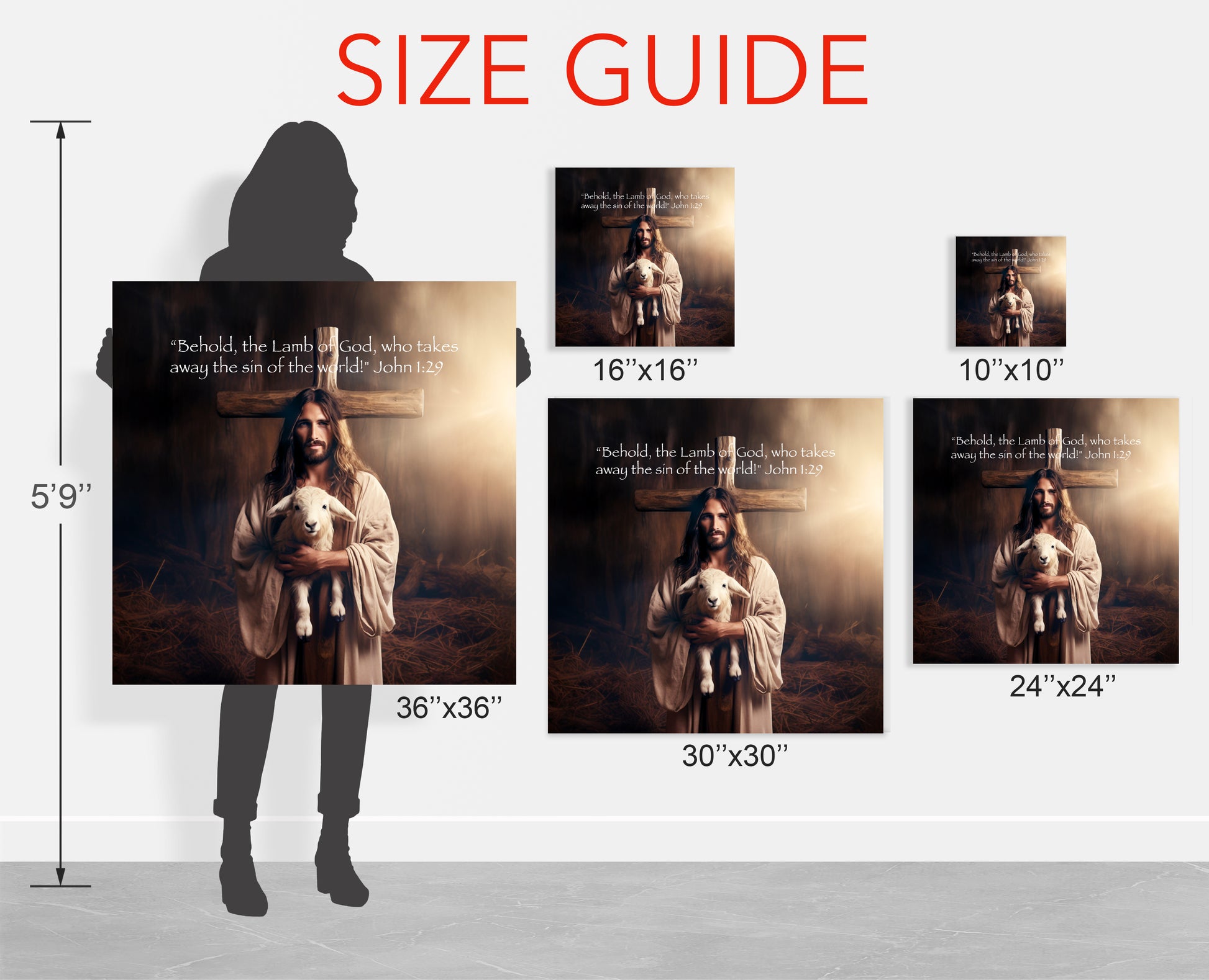 jesus christ the lamb of god canvas prints wall art decor john 1:29