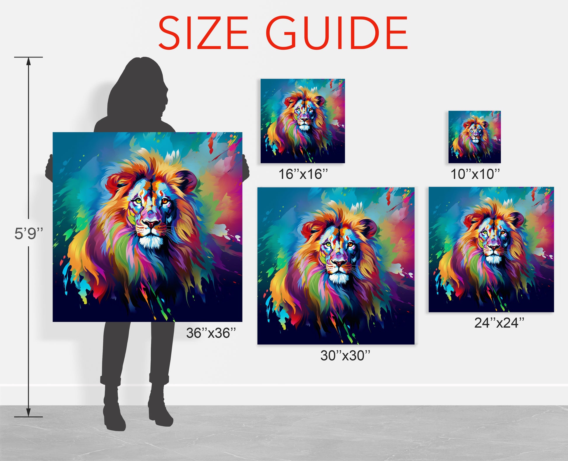 lion wall art decor