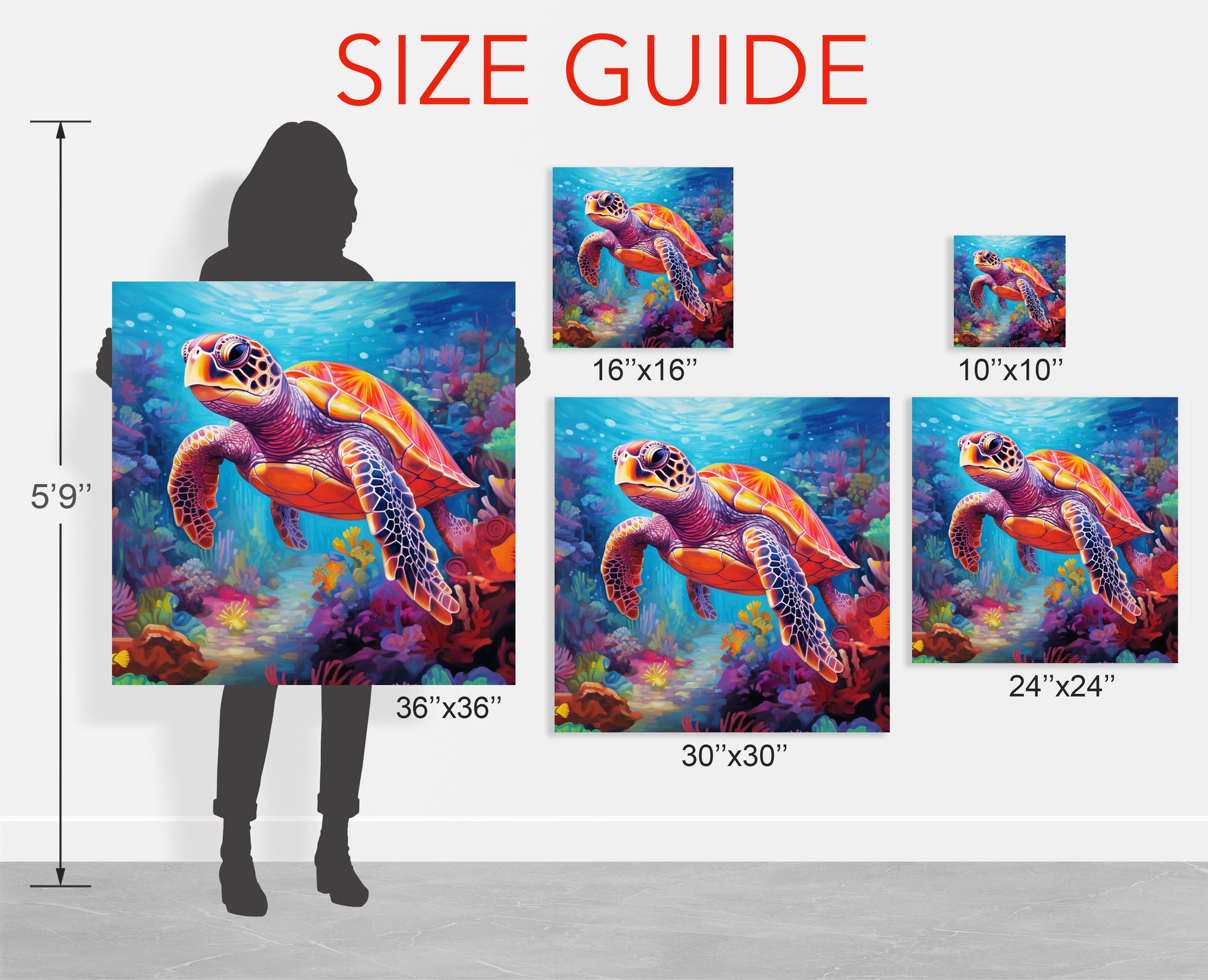 aesthetic sea turtle wall art