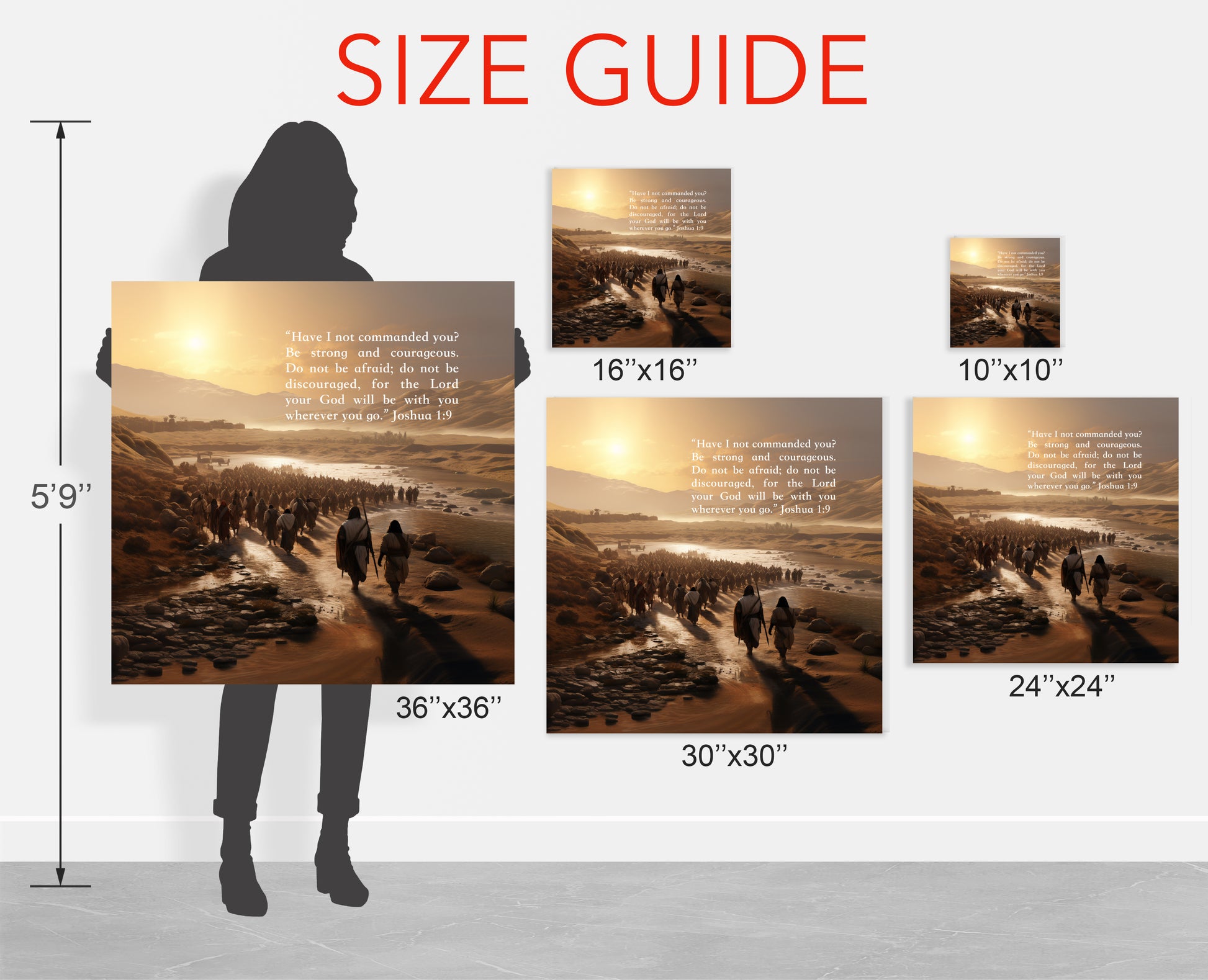 Joshua 1:9 wall decor