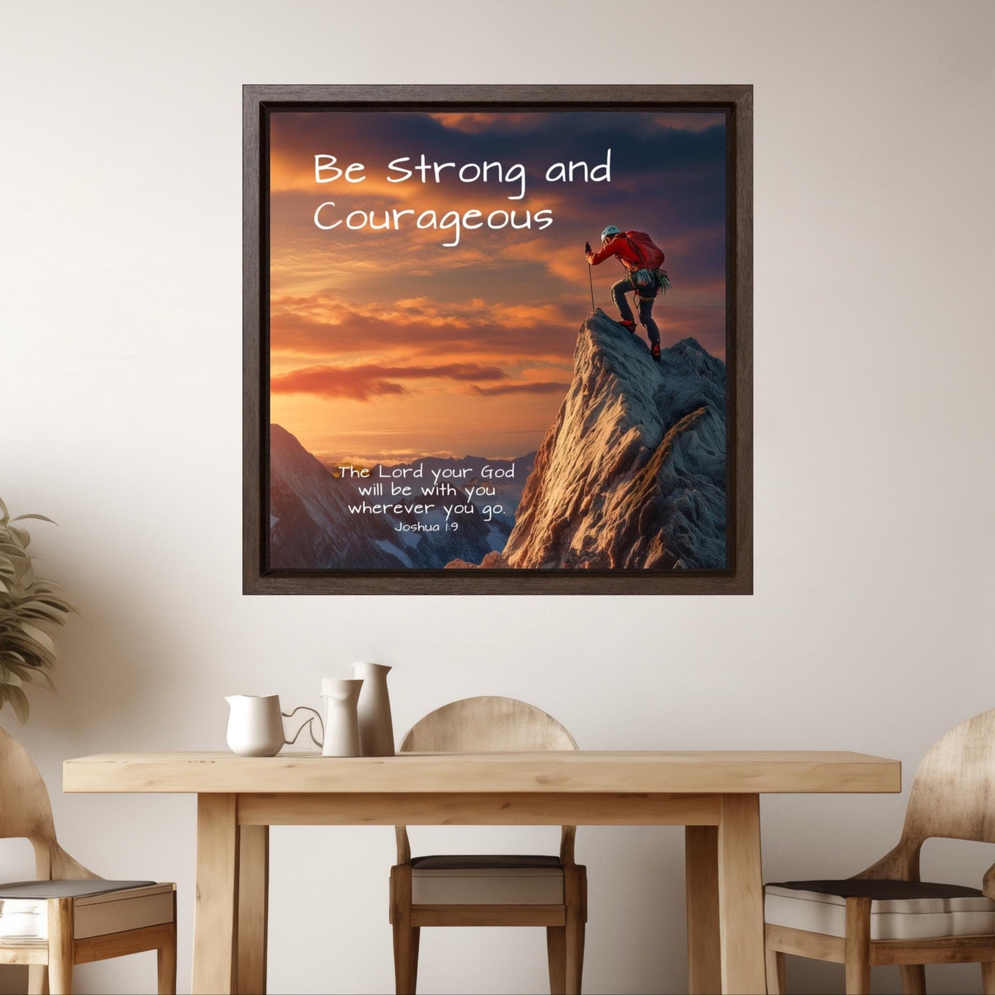 the lord your god will be with you wherever you go canvas gallery wrap joshua 1:9